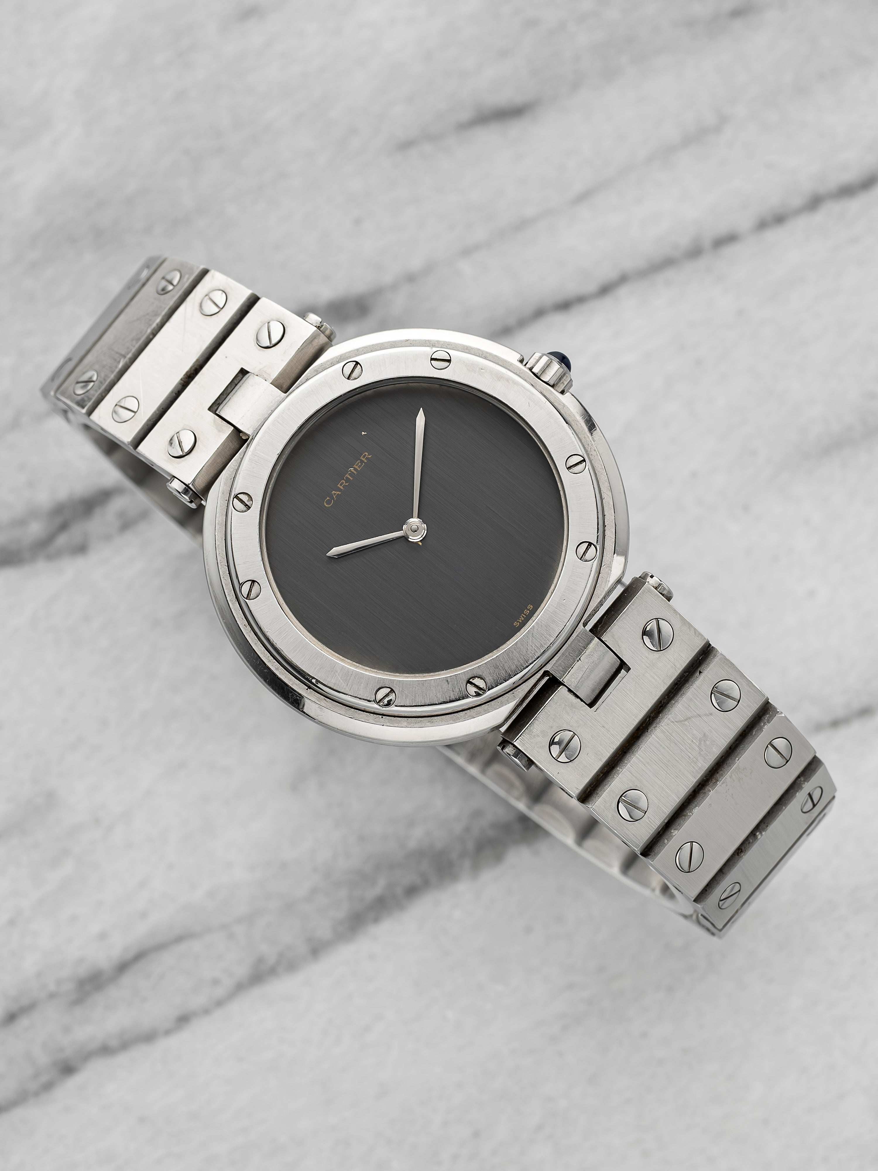 Cartier Santos Vendome 8192 - Stainless Steel, Grey Ghost Dial