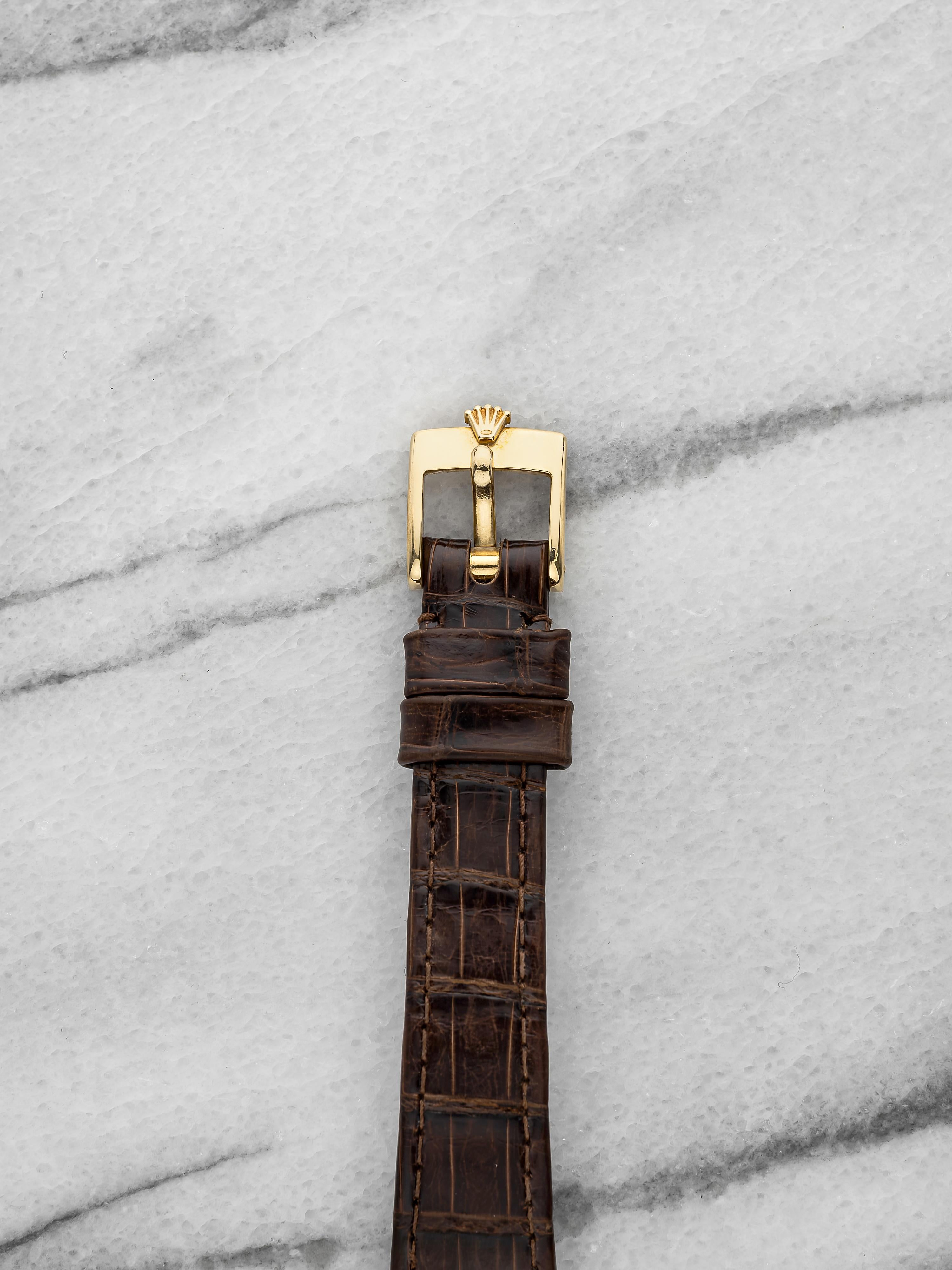 Vintage 1983 Rolex Lady Datejust 18K YG 6916 Auto Champagne Sunburst 26mm