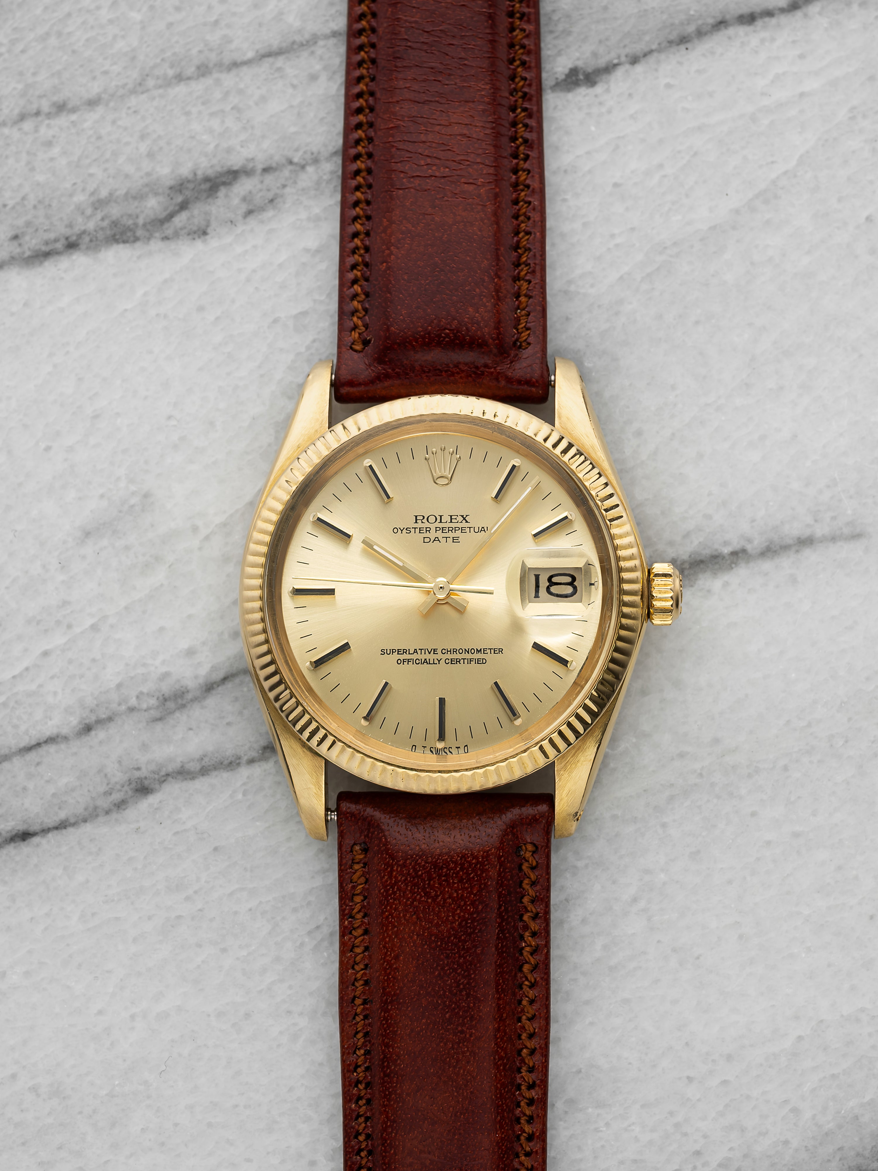 1974 Rolex Oyster Perpetual Date 1503 - 18K Yellow Gold