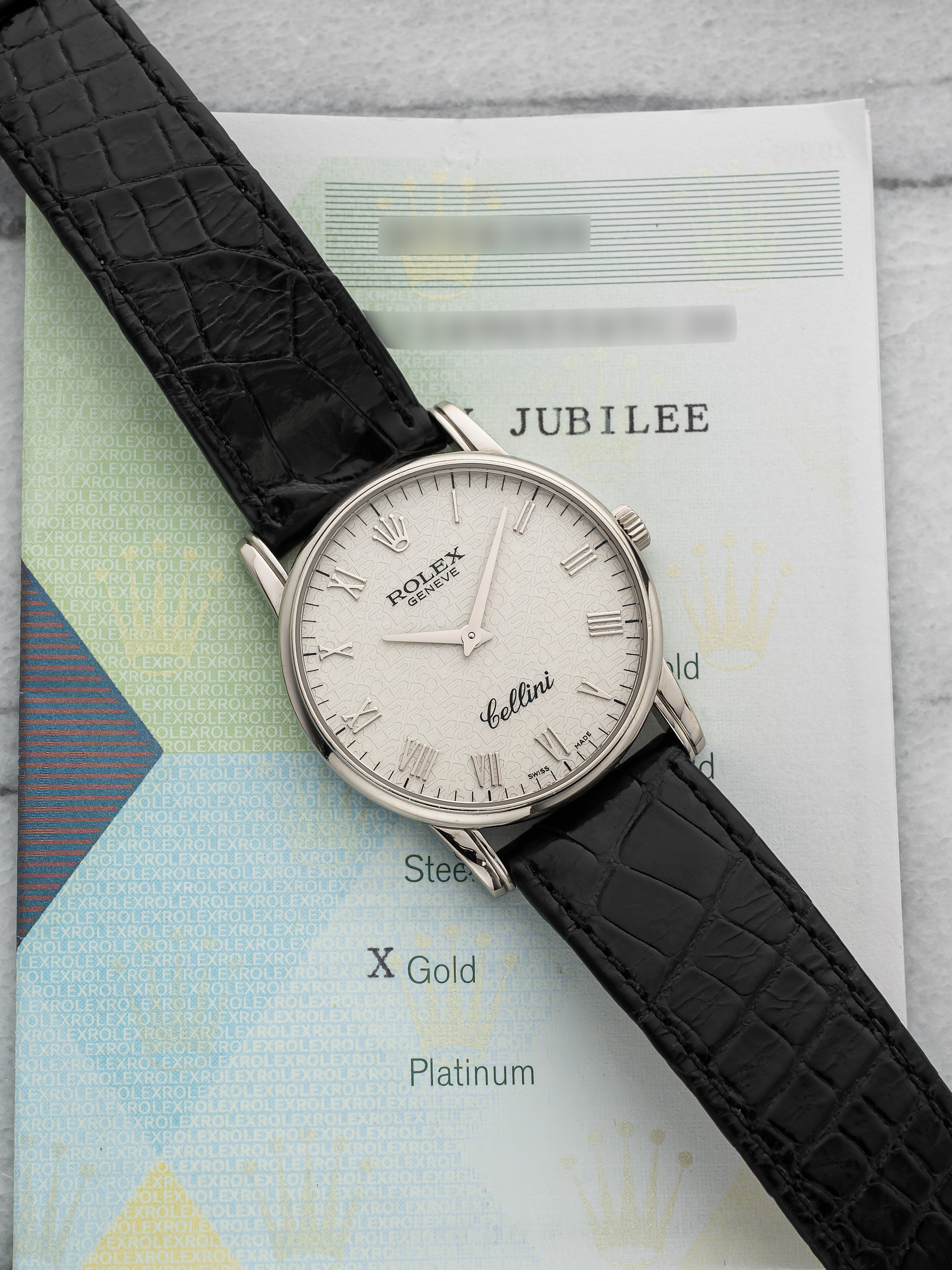 2005 Rolex Cellini 5116 - 18K White Gold, White Anniversary Dial