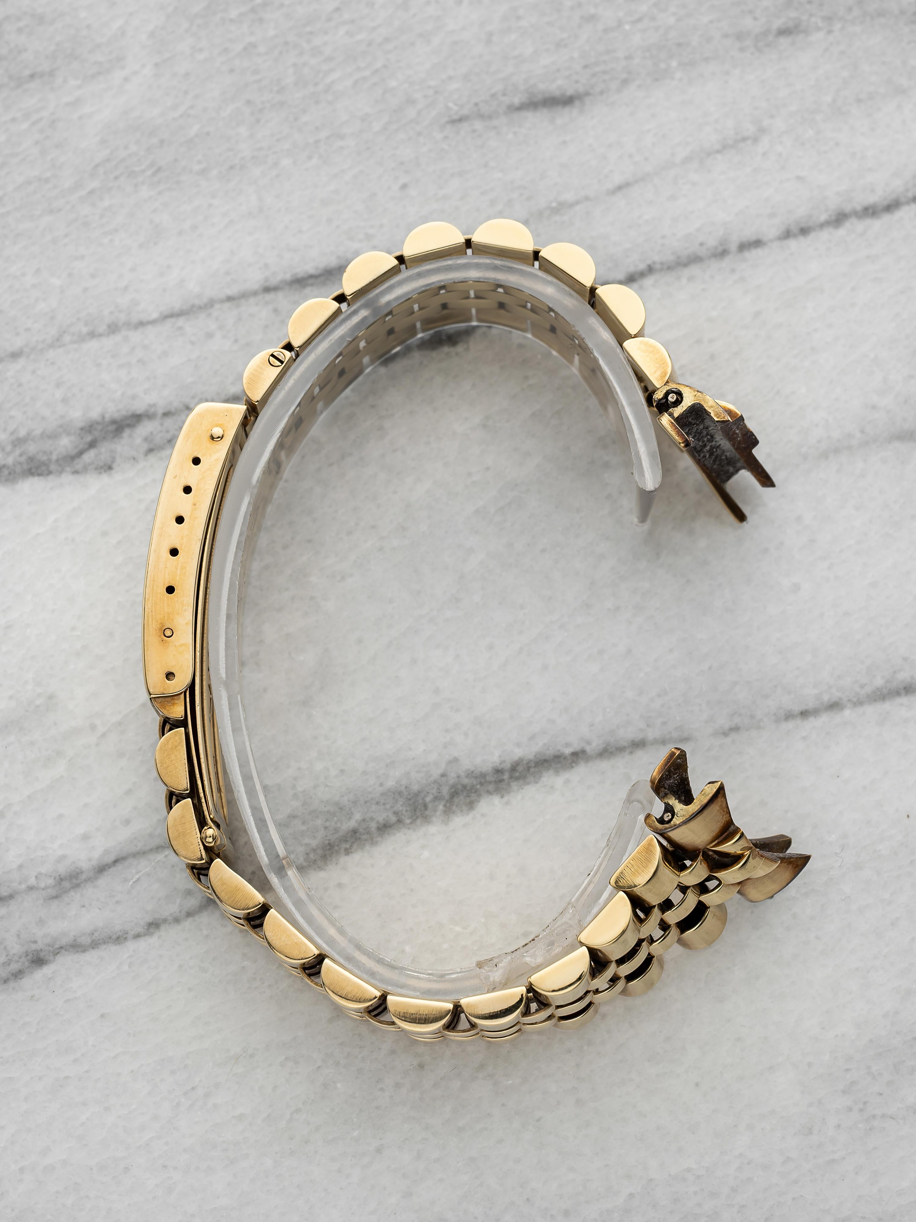 Vintage 1970s Rolex Jubilee 6311 14k Yellow Gold Bracelet 19 mm