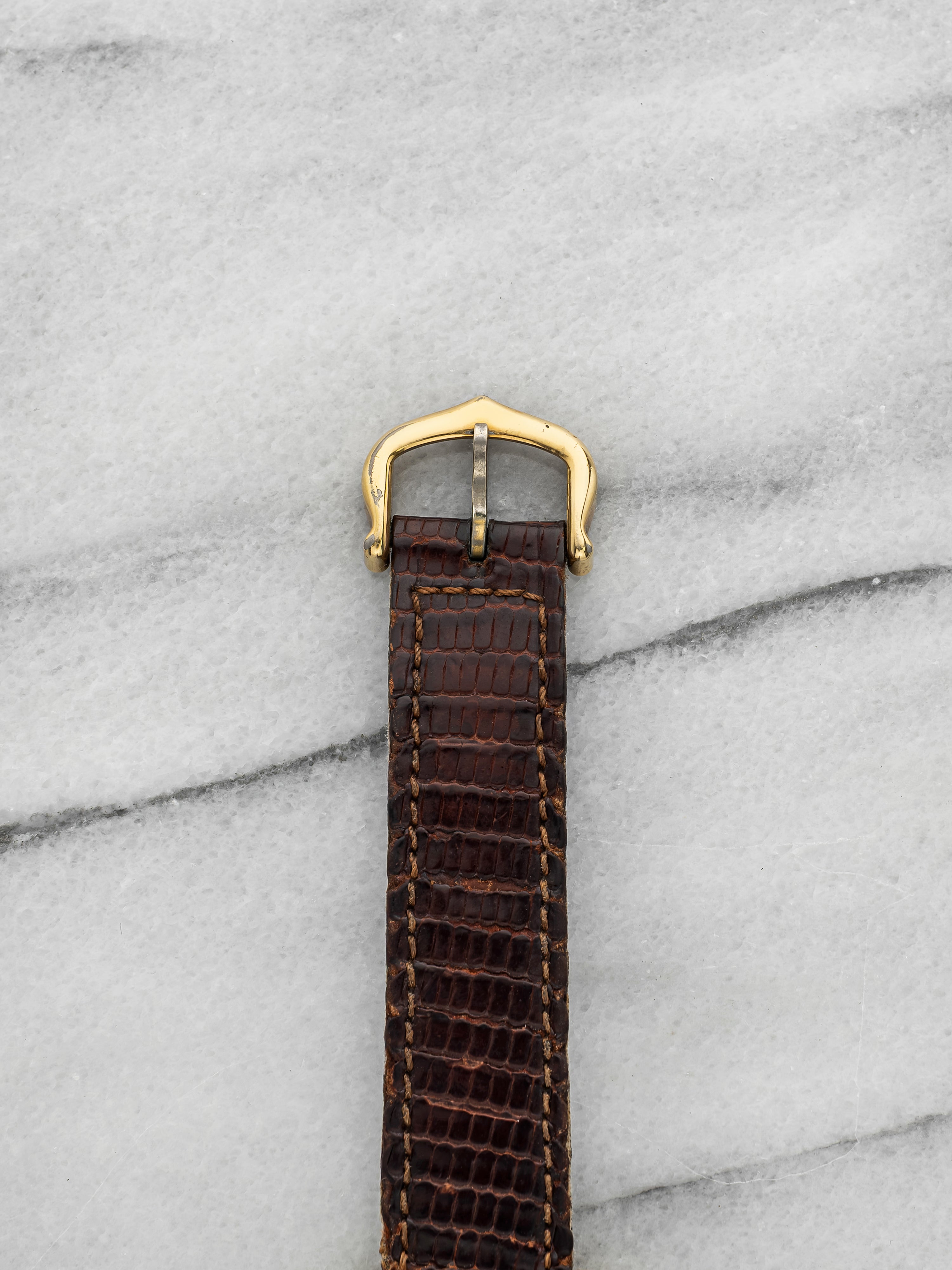 Vintage 1970s Cartier Tank Must Vermeil Roman Lemon Dial Manual
