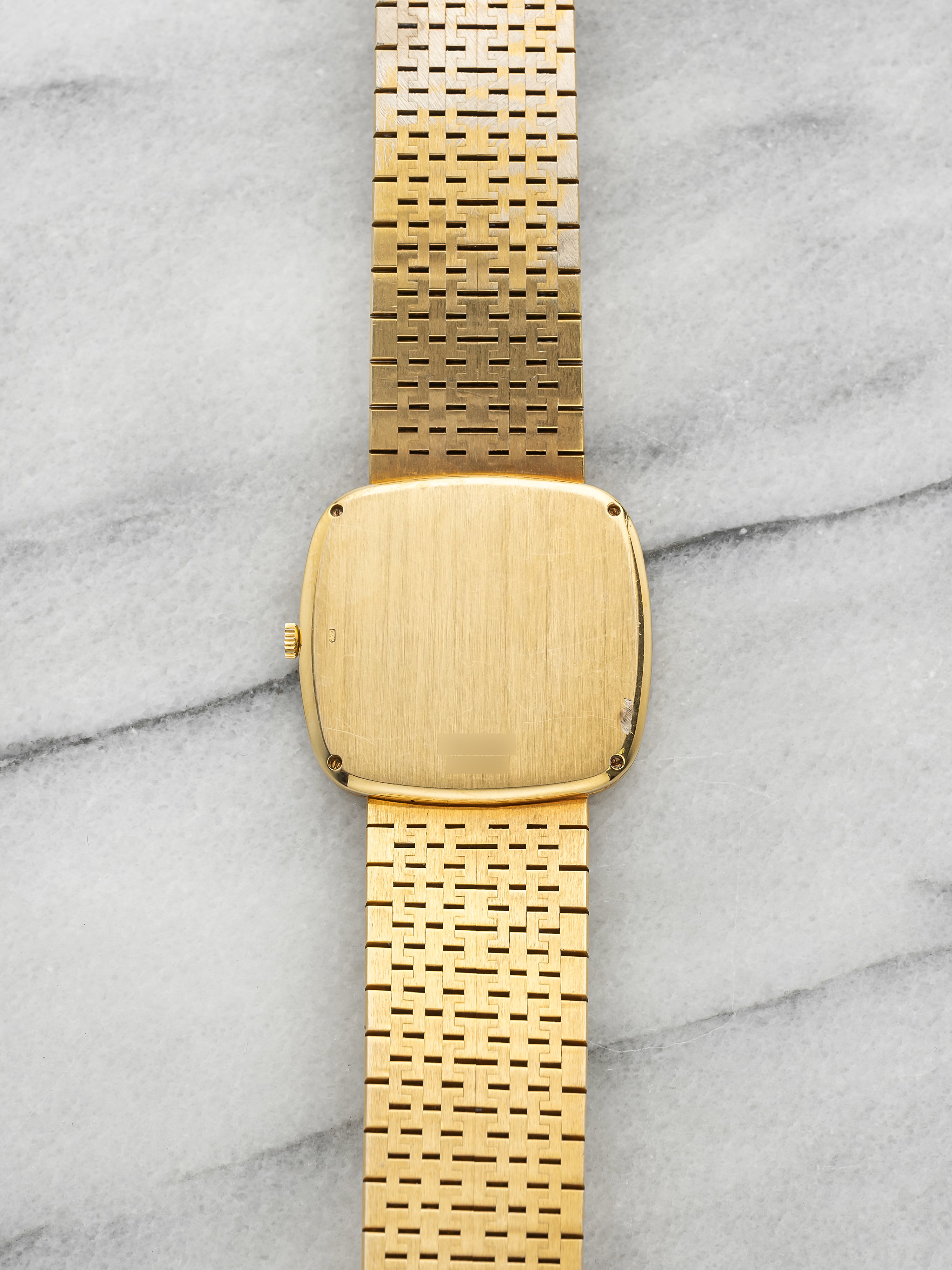 Vintage 1970s Piaget 12773A6 18K Gold Dipped Lapis Lazuli Dial Auto 32mm