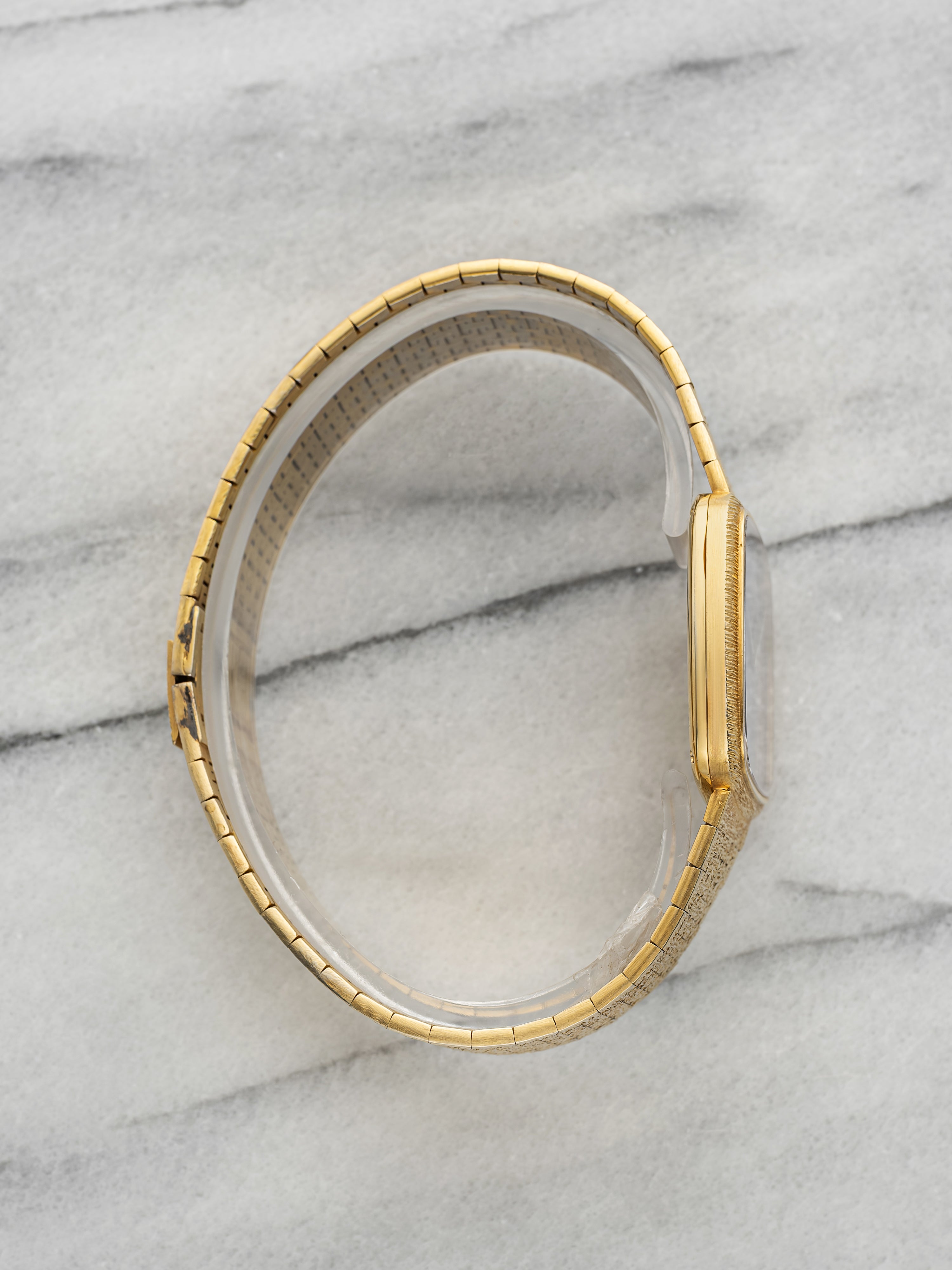 Vintage 1970s Piaget 12773A6 18K Gold Dipped Lapis Lazuli Dial Auto 32mm