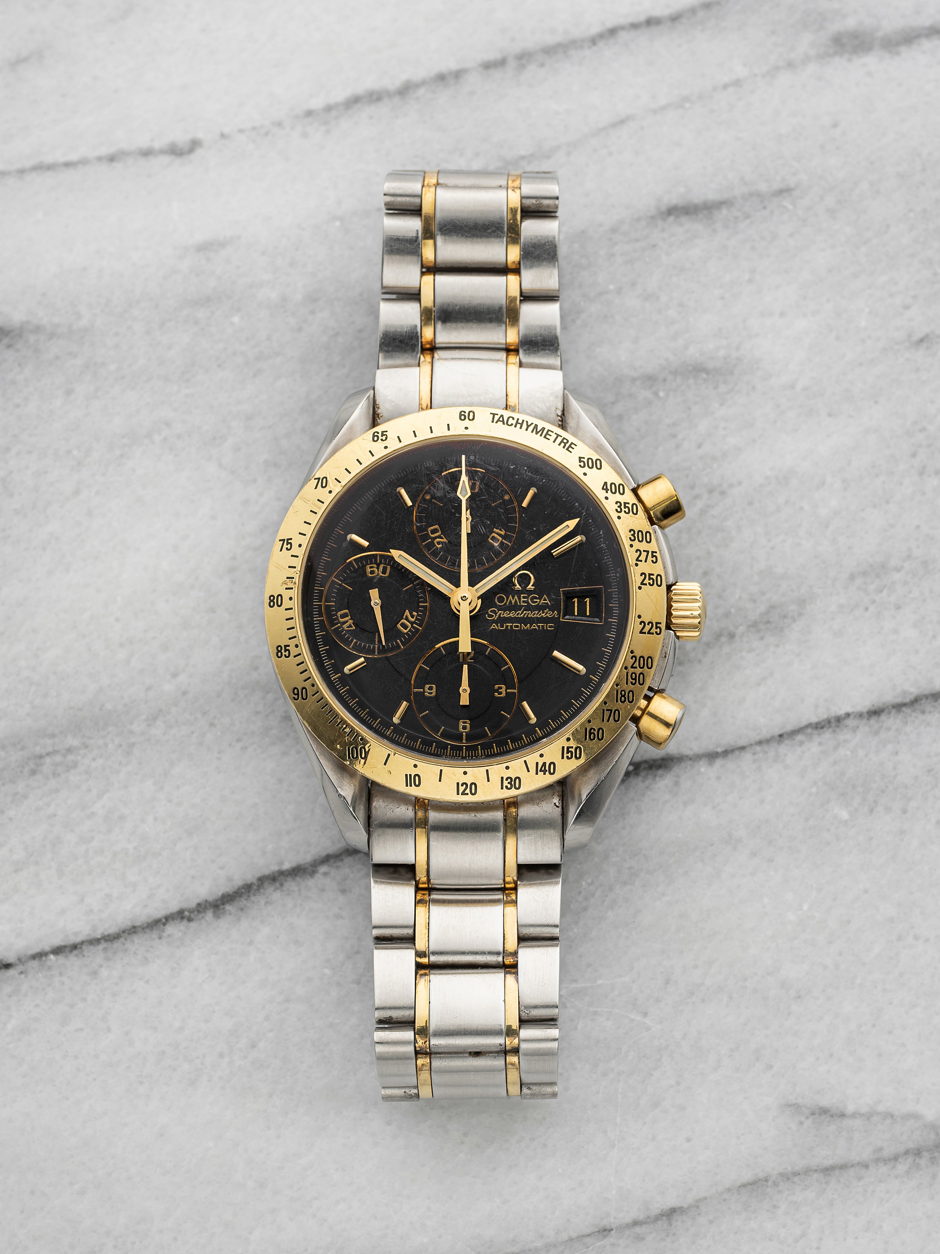 2000s Omega Speedmaster Reduced Date 3313.5000 Two-Tone Black Dial Auto 40mm