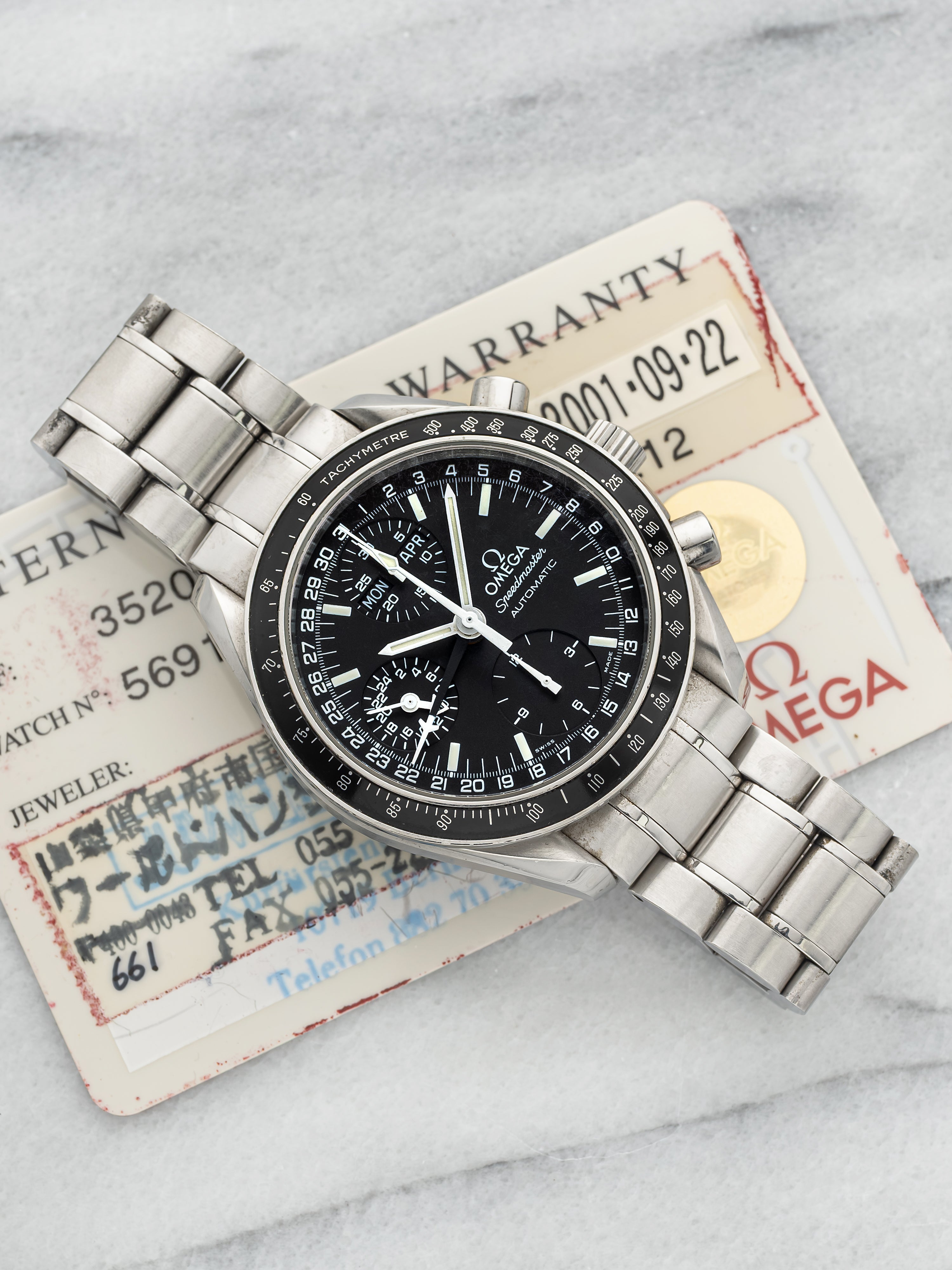 2001 Omega Speedmaster Day Date 3520.50.00 Steel Black Dial Automatic 39mm
