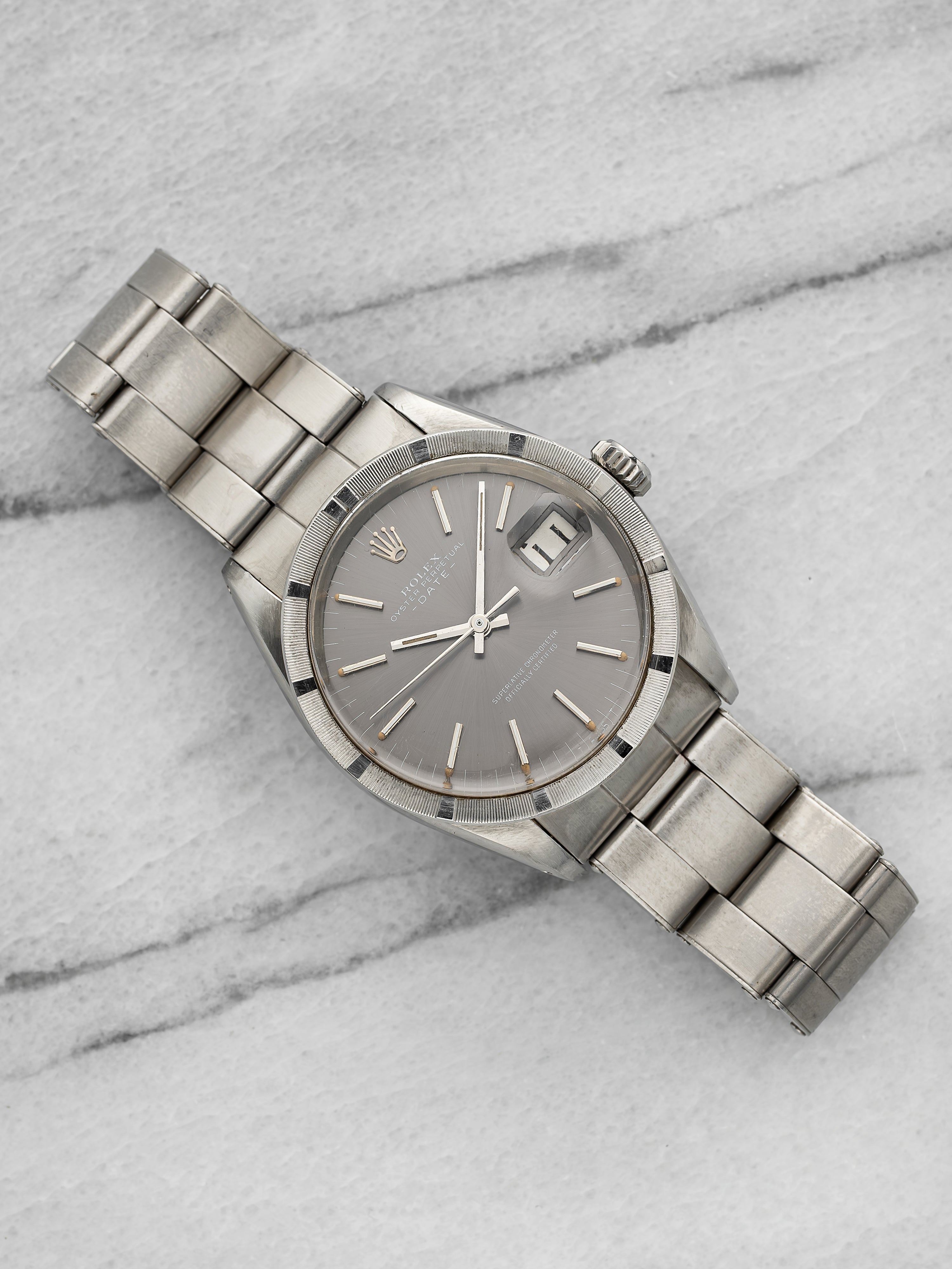 1970 Rolex Oyster Perpetual Date 1501 - Stainless Steel, Grey Index Dial