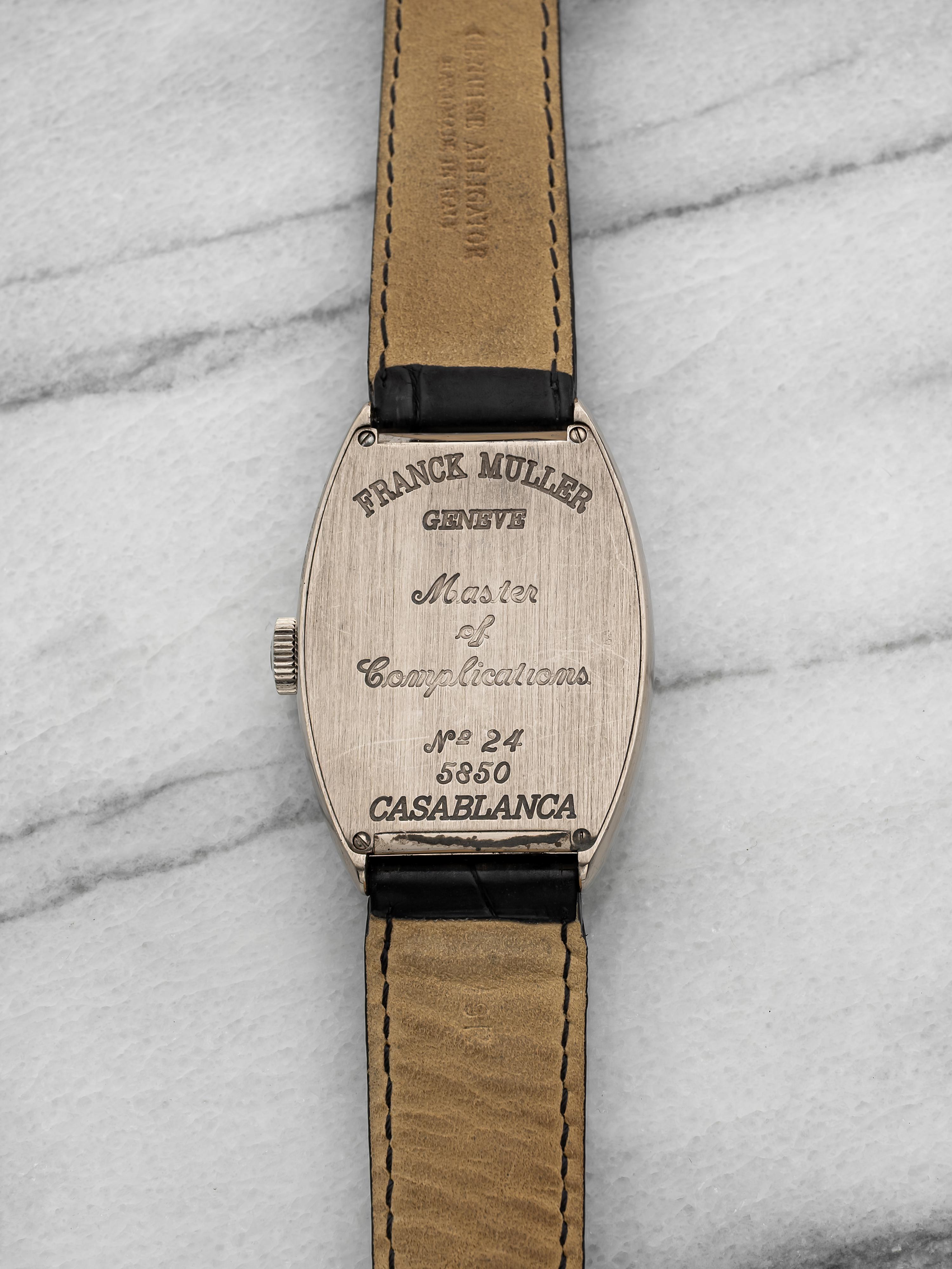 Vintage 1990s Franck Muller Casablanca 6850 18K WG Black Dial Auto 32 mm