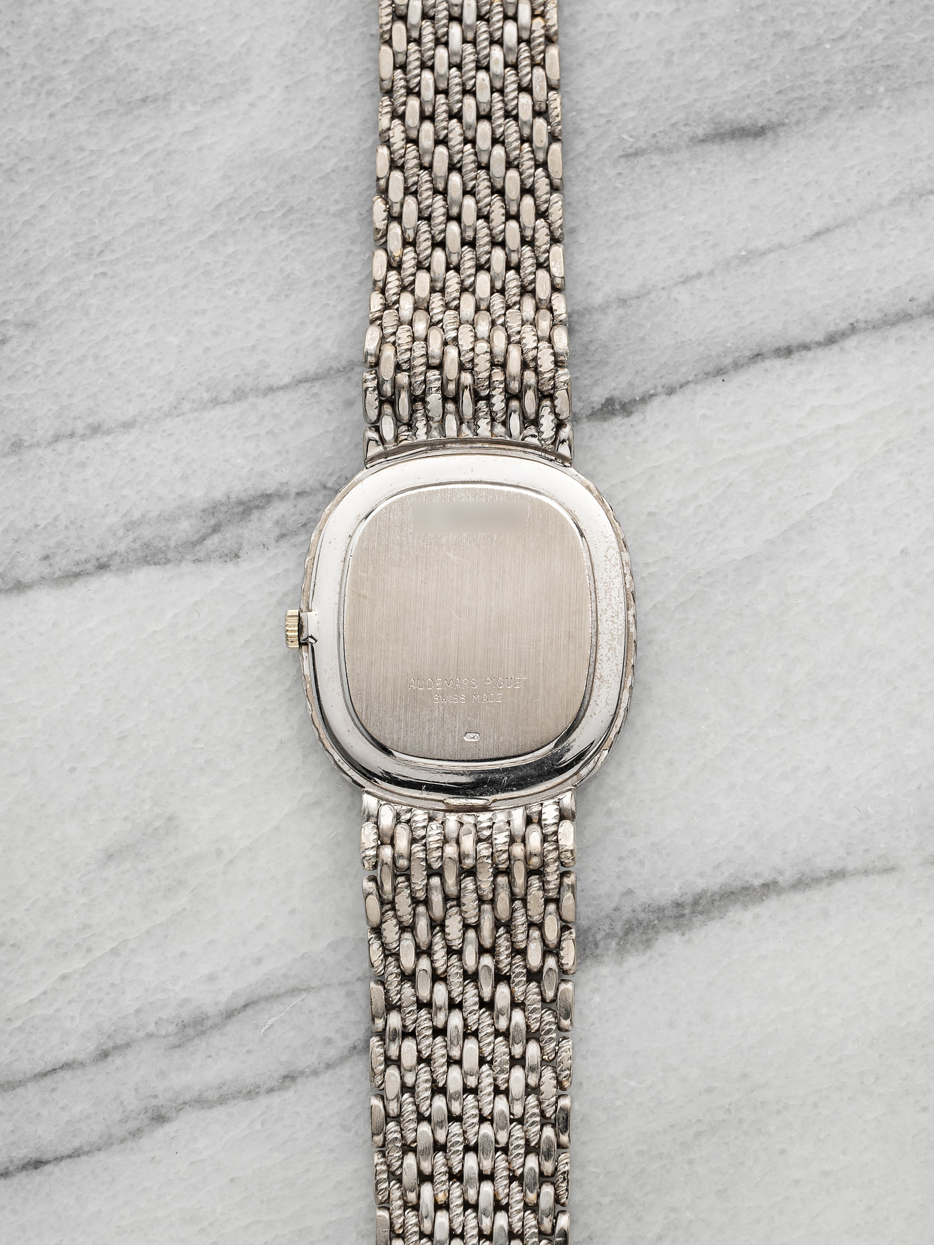 Audemars Piguet Ellipse - 18k WG Diamond & Sapphire Diagonal Candy Stripe Pave