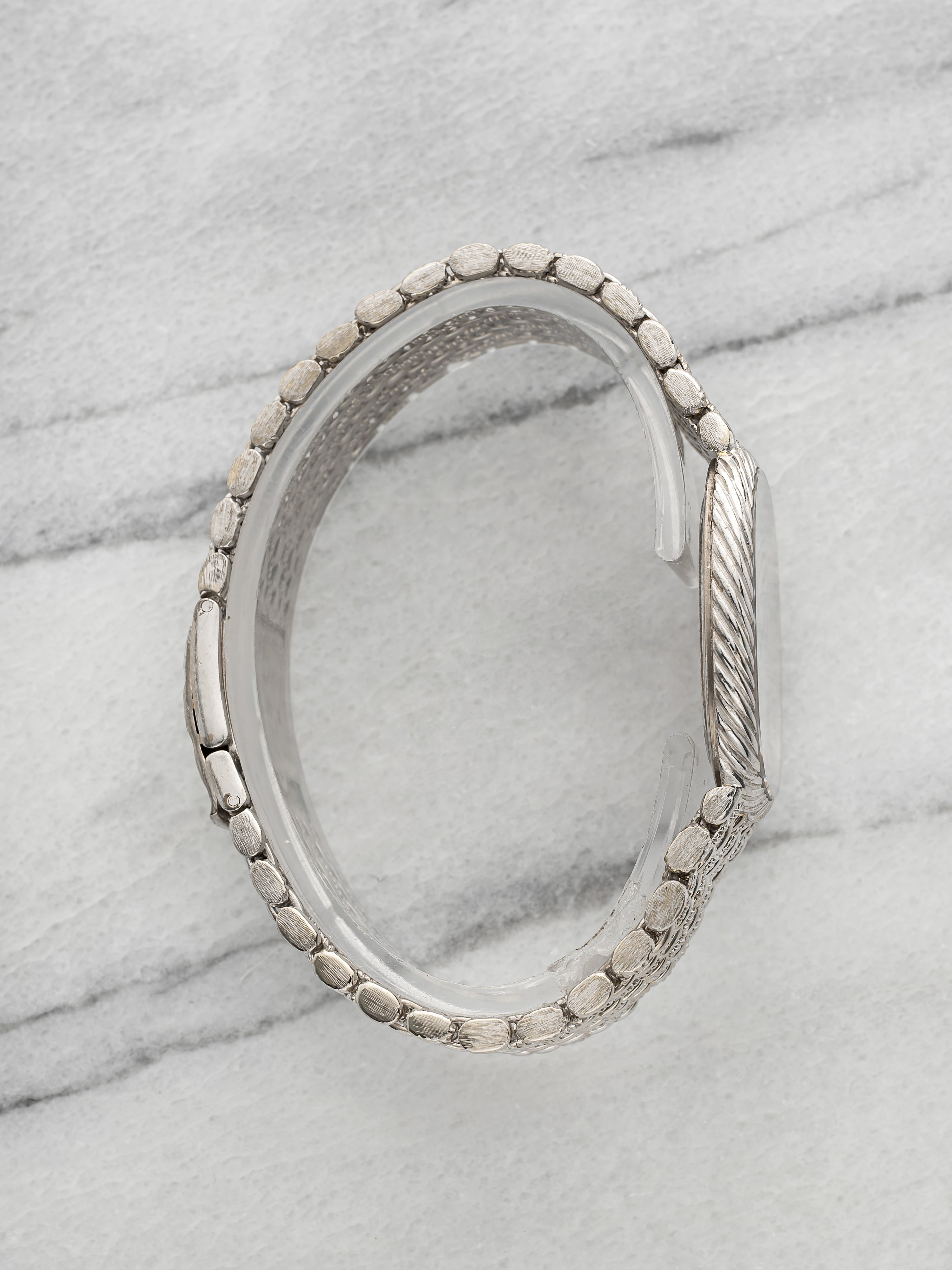 Audemars Piguet Ellipse - 18k WG Diamond & Sapphire Diagonal Candy Stripe Pave