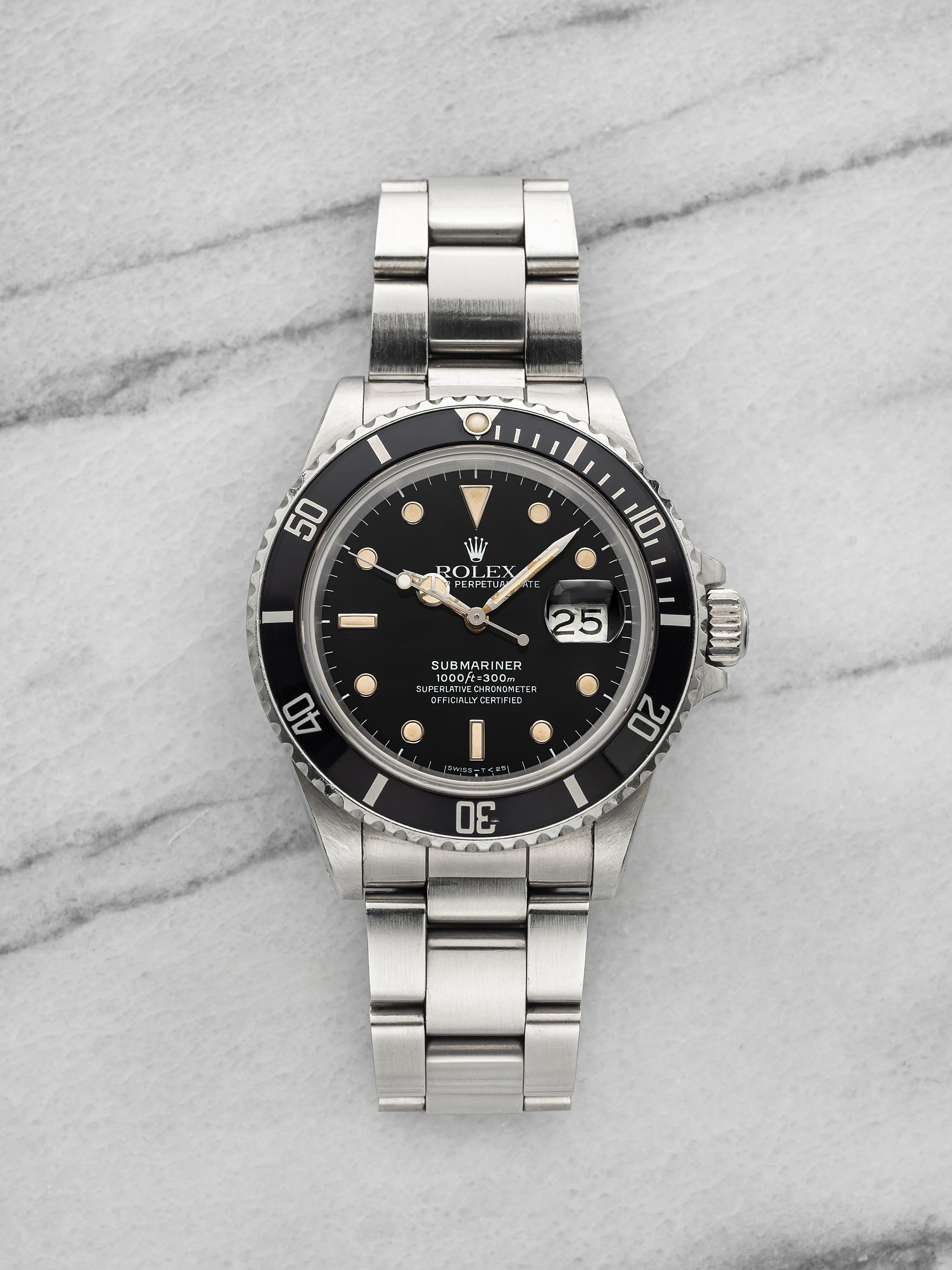 Vintage 1986 Rolex Submariner Date 168000 Stainless Steel Black Dial Auto 40mm