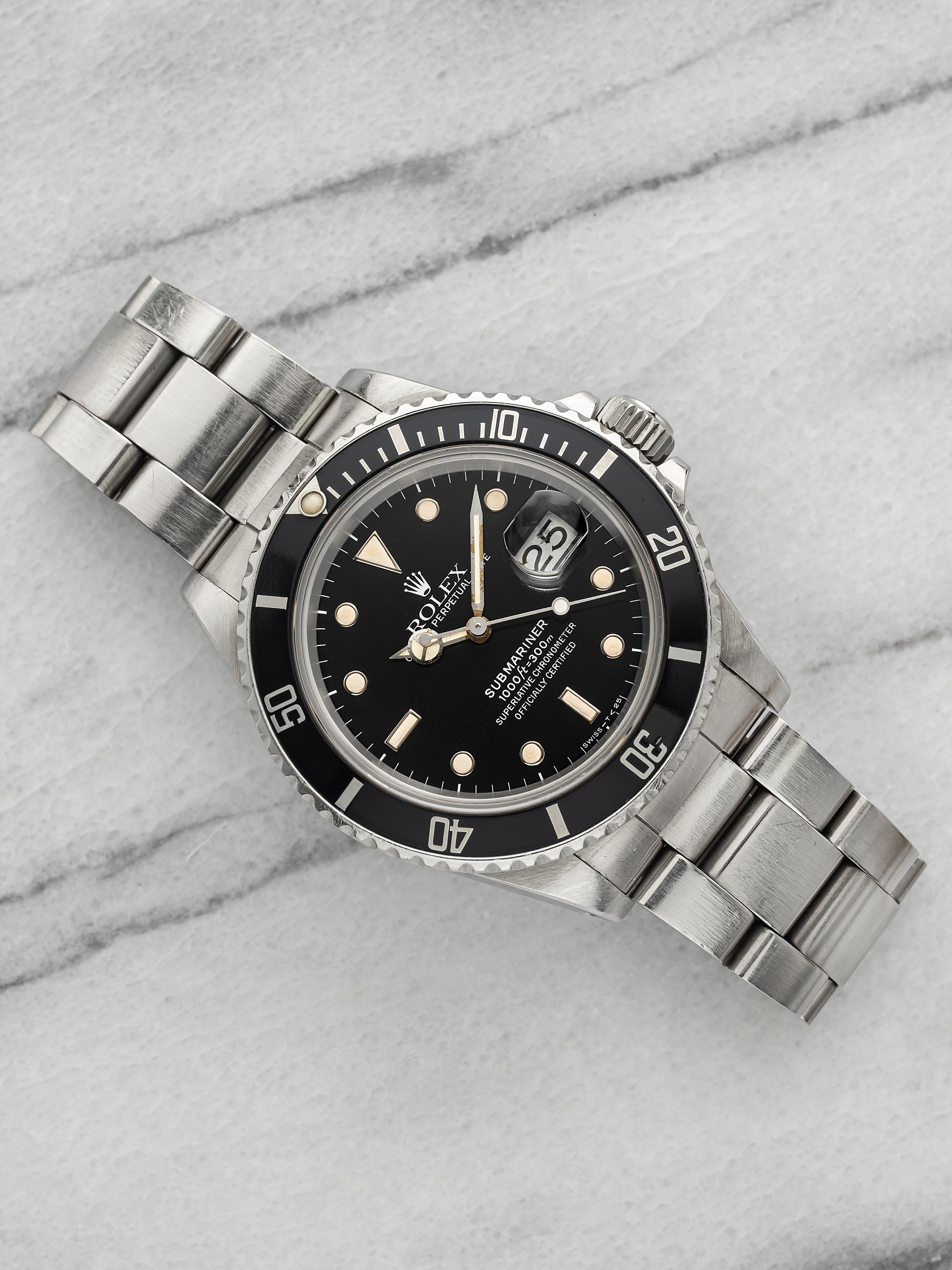 Vintage 1986 Rolex Submariner Date 168000 Stainless Steel Black Dial Auto 40mm