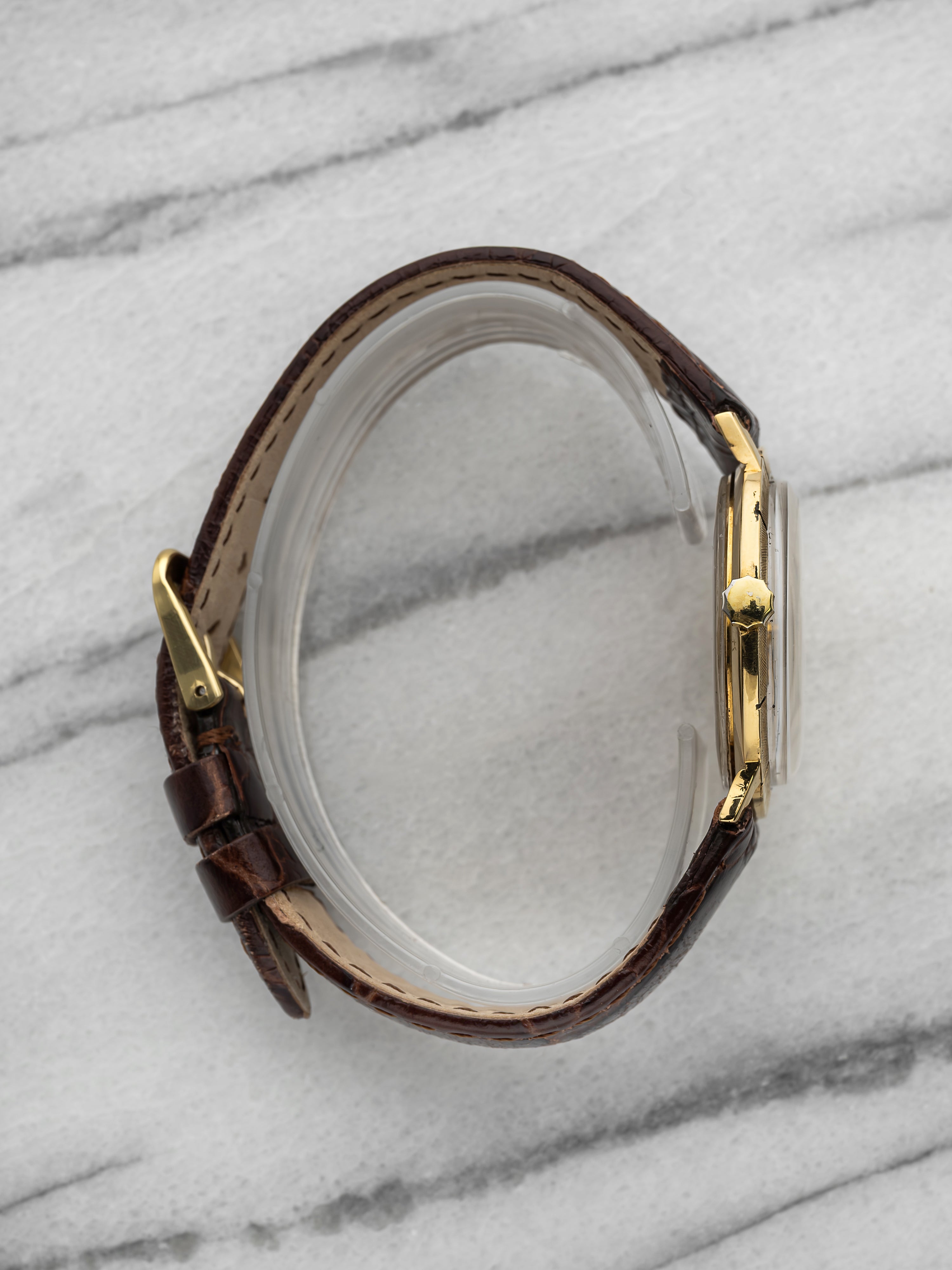 Vintage 1960s Lucien Piccard Skeleton 18K Yellow Gold Manual 33mm