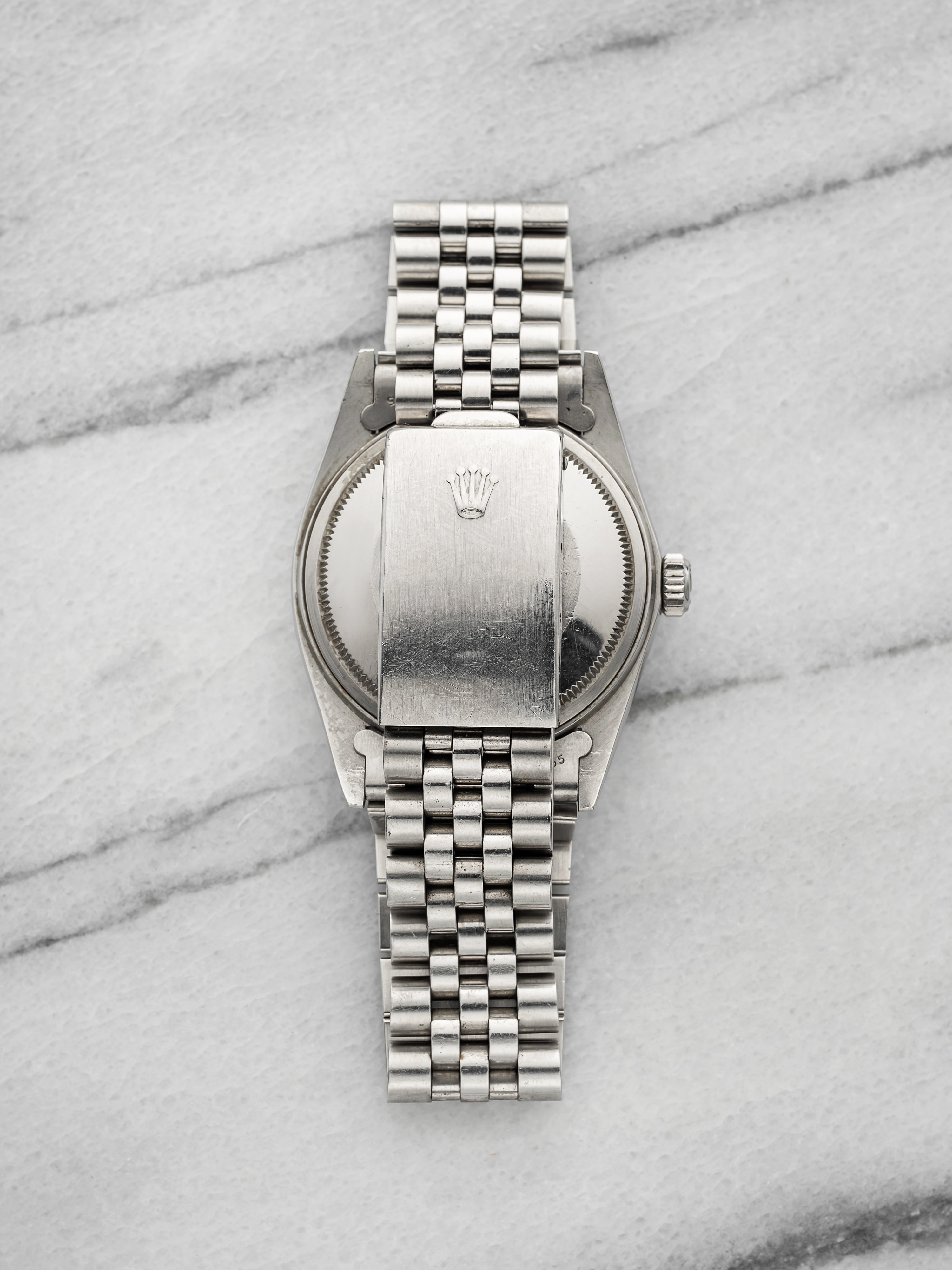 Vintage 1986 Rolex Datejust 16030 Stainless Steel Grey Tapestry Dial Auto 36mm