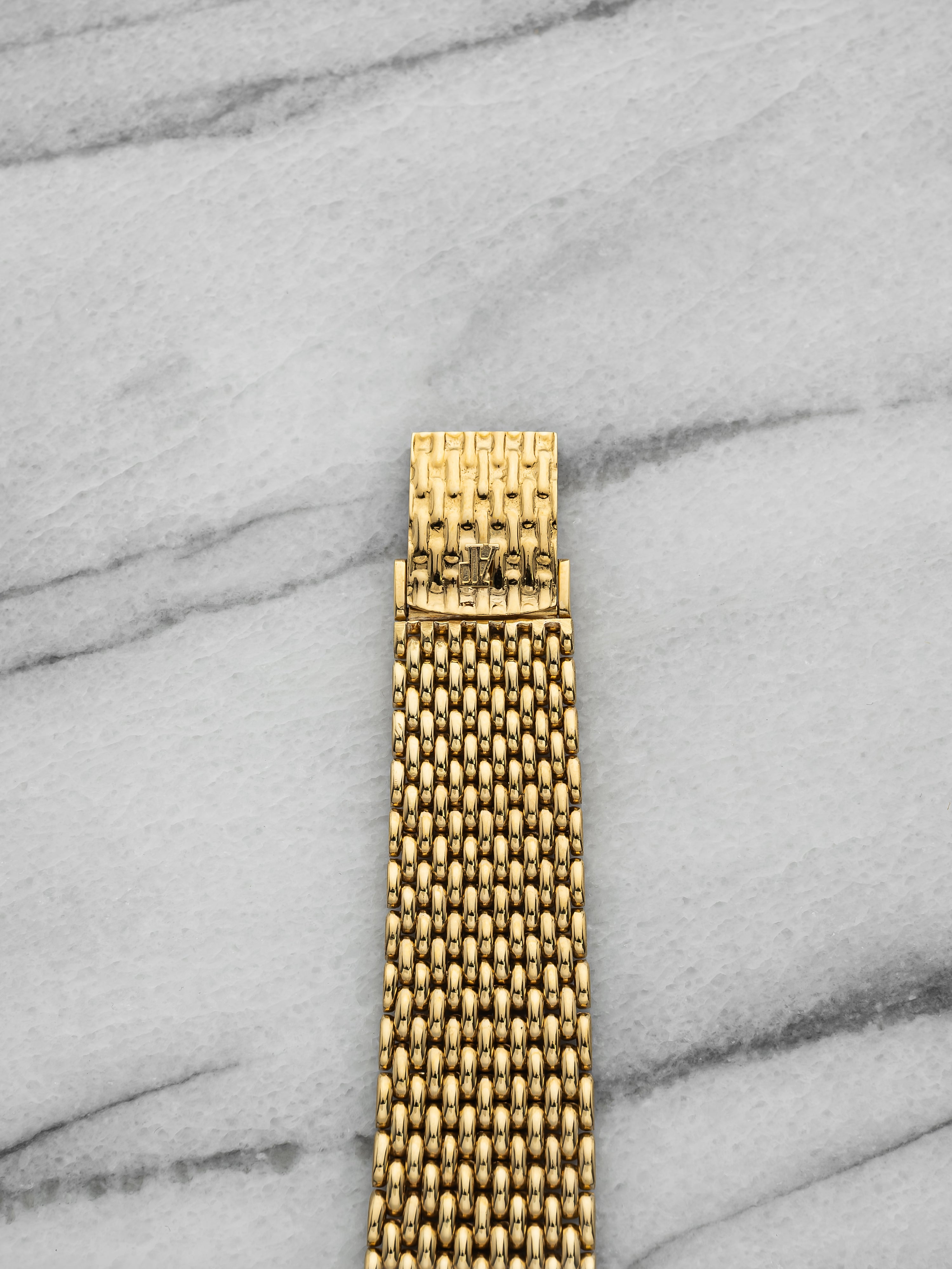Vintage 1970s Audemars Piguet Tank 18K Yellow Gold Champagne Dial Quartz 28 mm