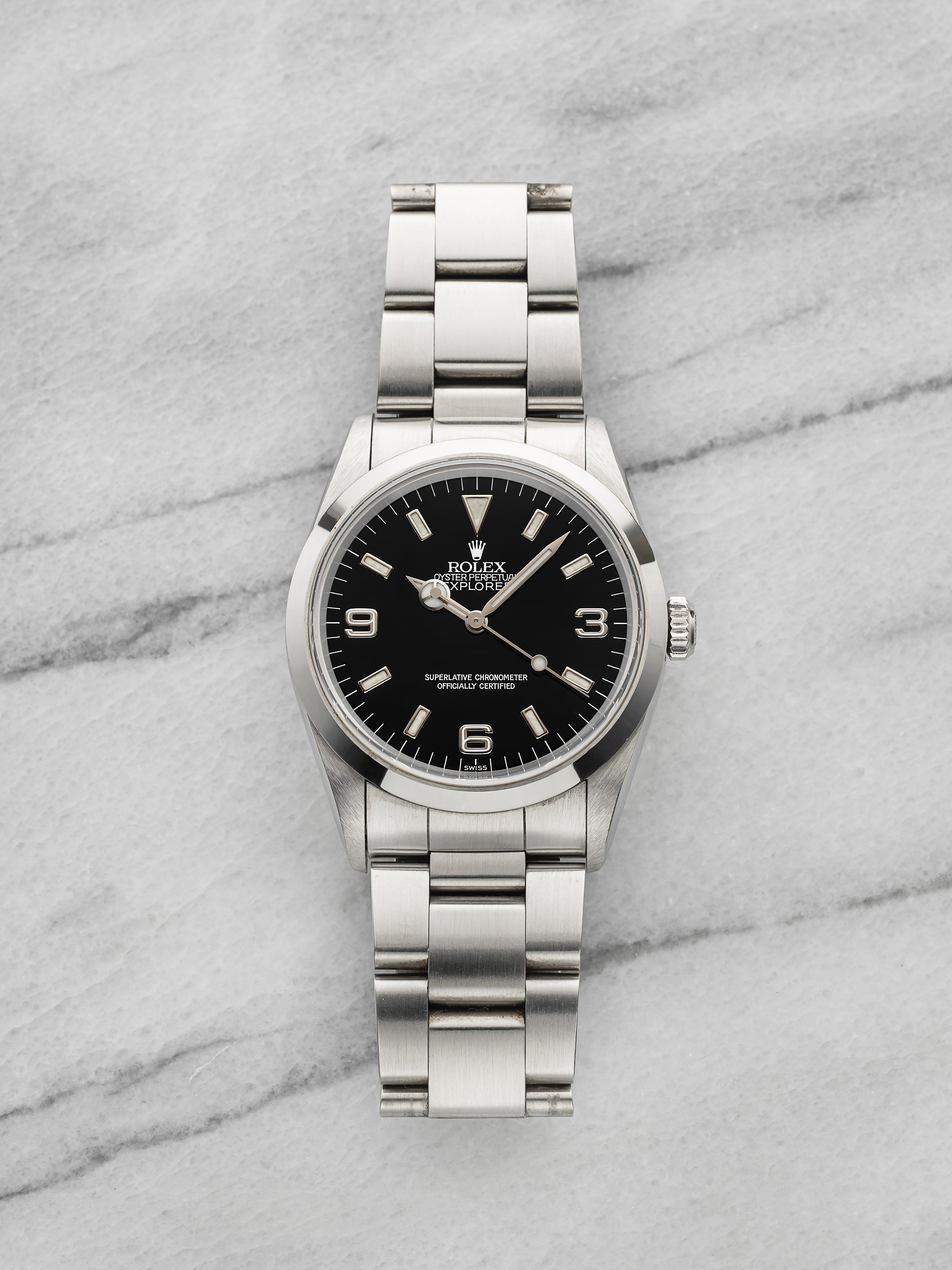 Vintage 1997 Rolex Explorer I 14270 Stainless Steel Black Dial Auto 36mm