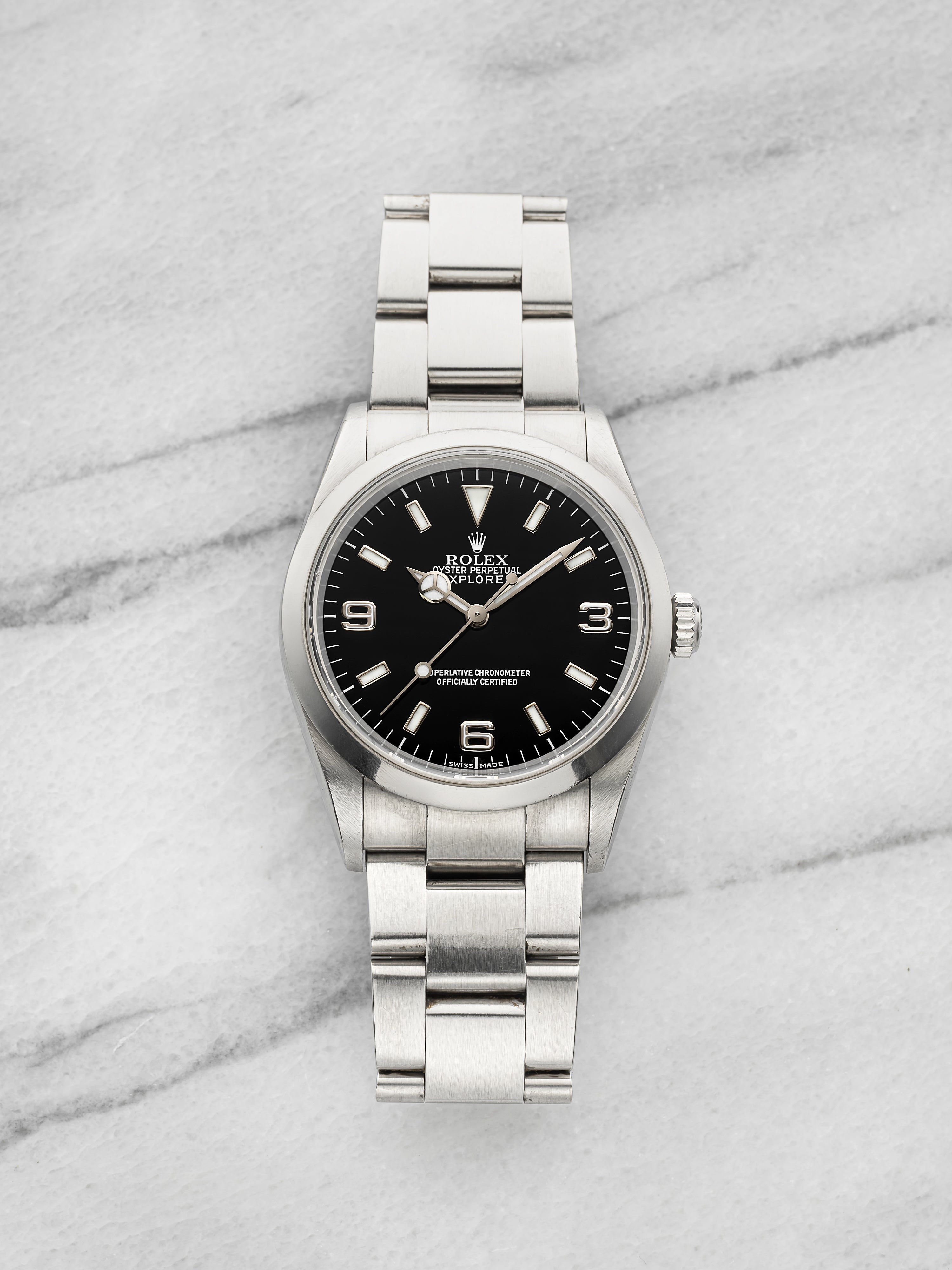 2000 Rolex Explorer I 14270 Stainless Steel Black Dial Automatic 36mm