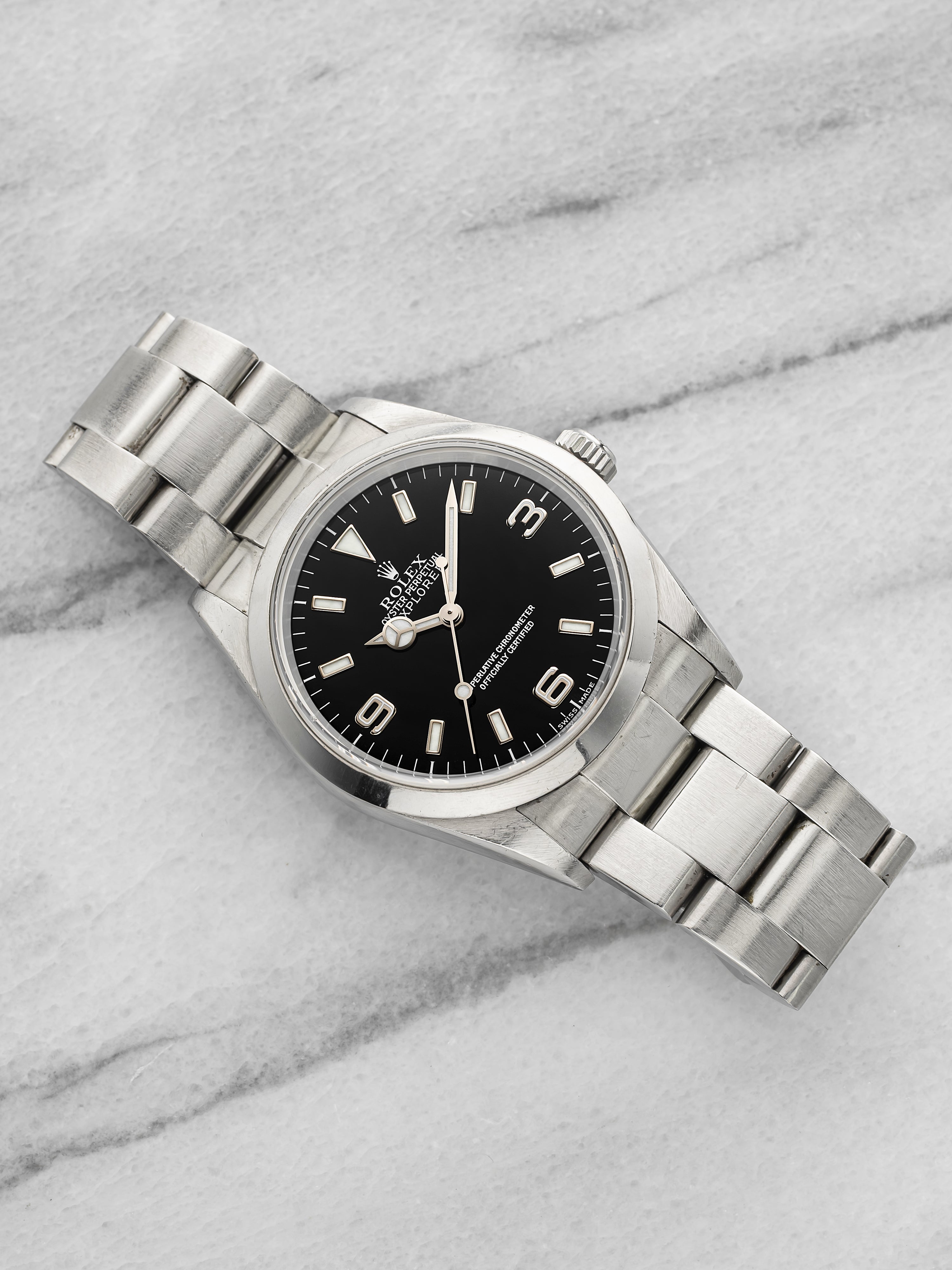 2000 Rolex Explorer I 14270 Stainless Steel Black Dial Automatic 36mm