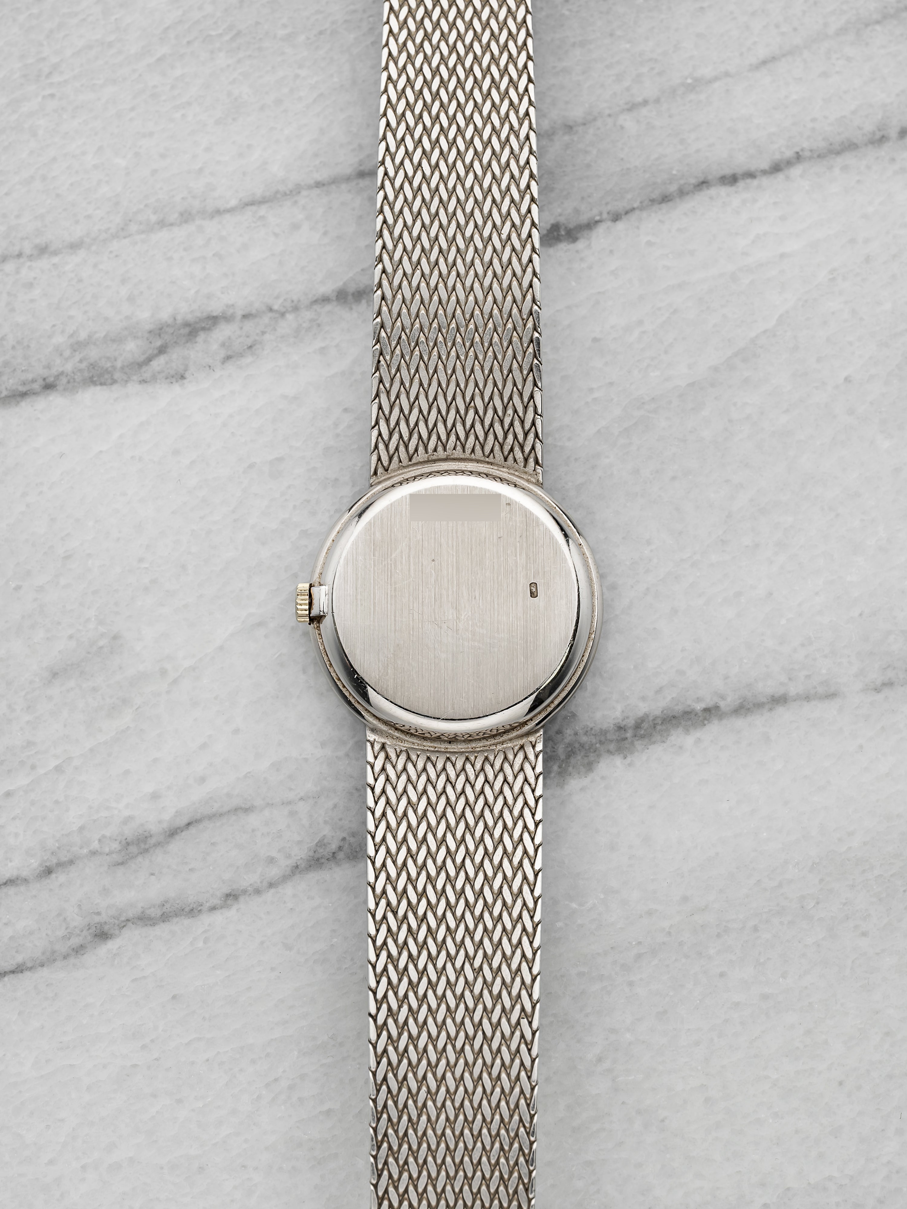 Vintage 1970s Audemars Piguet Cocktail 18K WG Diamond Blue Dial Manual 29 mm