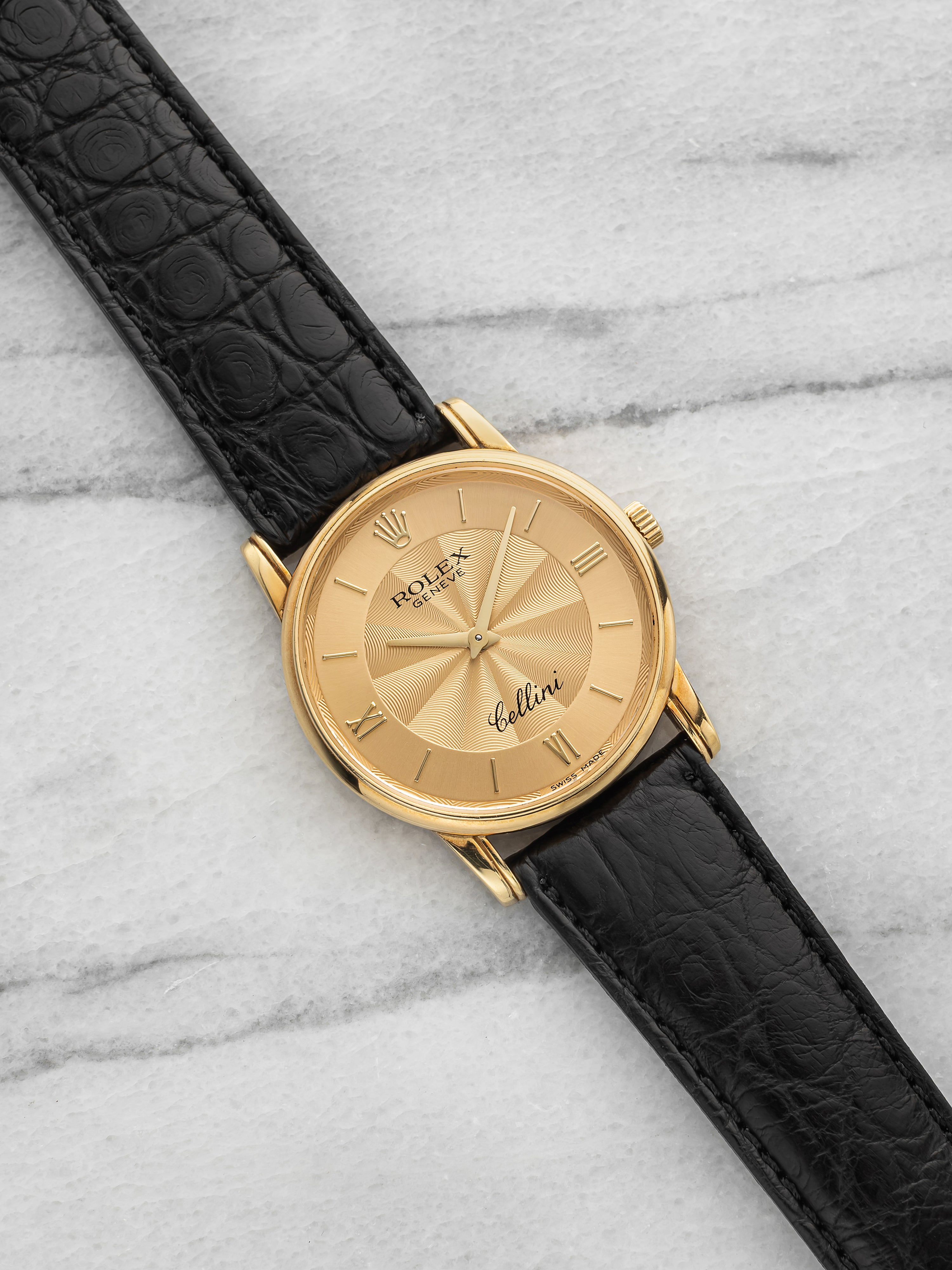 Vintage 1976 Rolex Cellini 5116 18K YG Champagne Bullseye Dial Manual 32mm