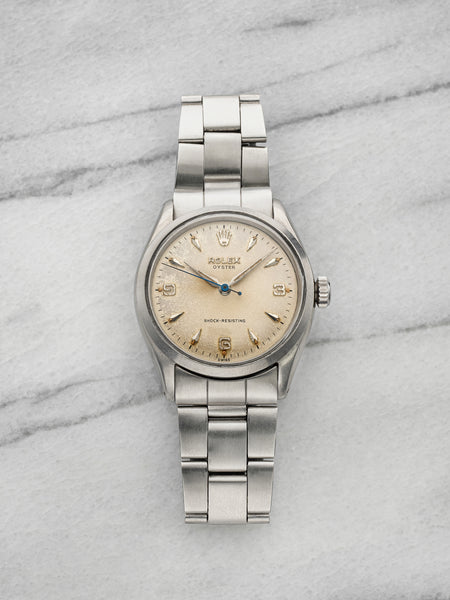 1957 Rolex Oyster Super Precision 6480 - Stainless Steel White Patina