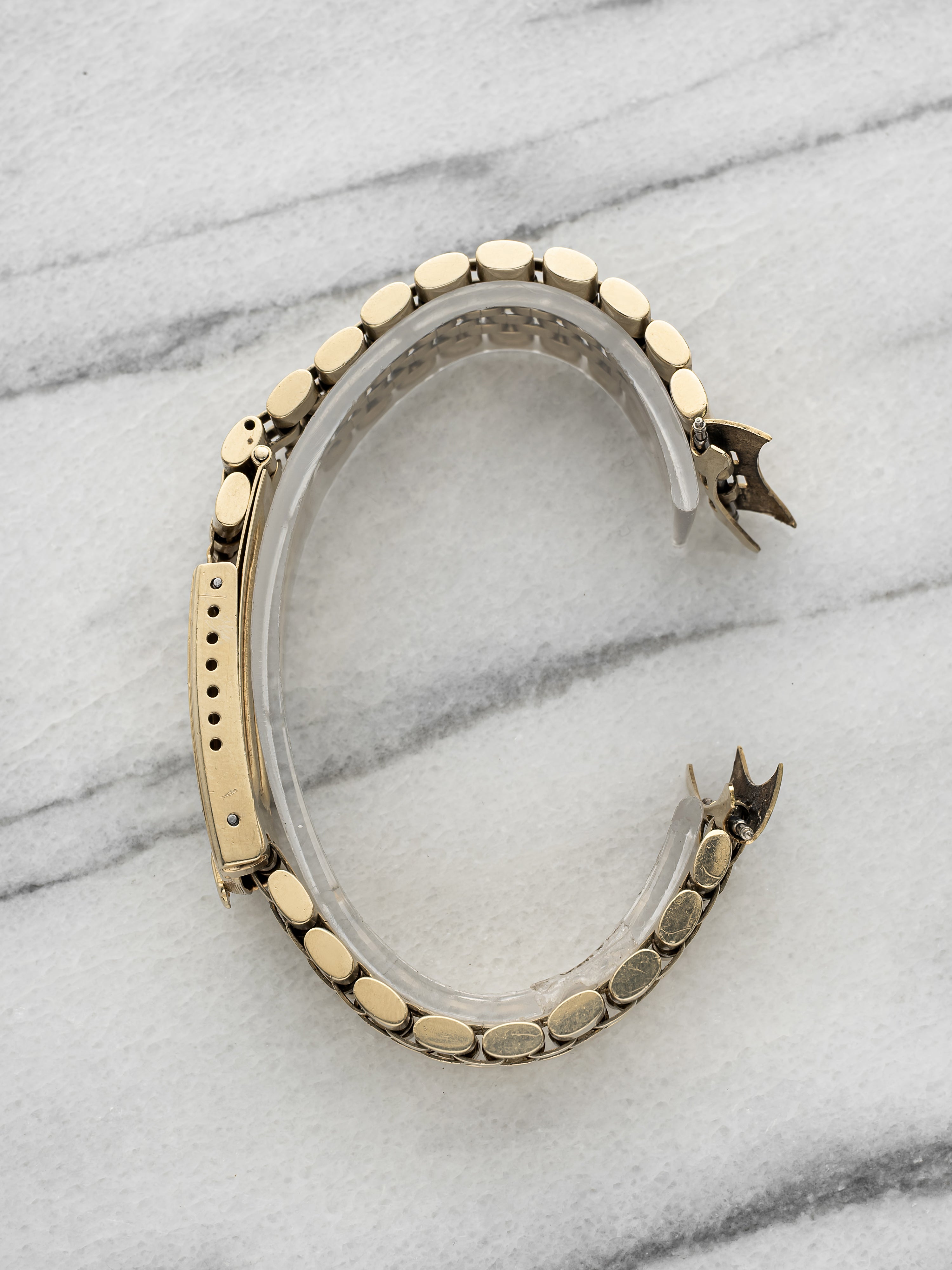 Vintage 1970s Rolex Jubilee 14K Yellow Gold Bracelet 19mm Lug