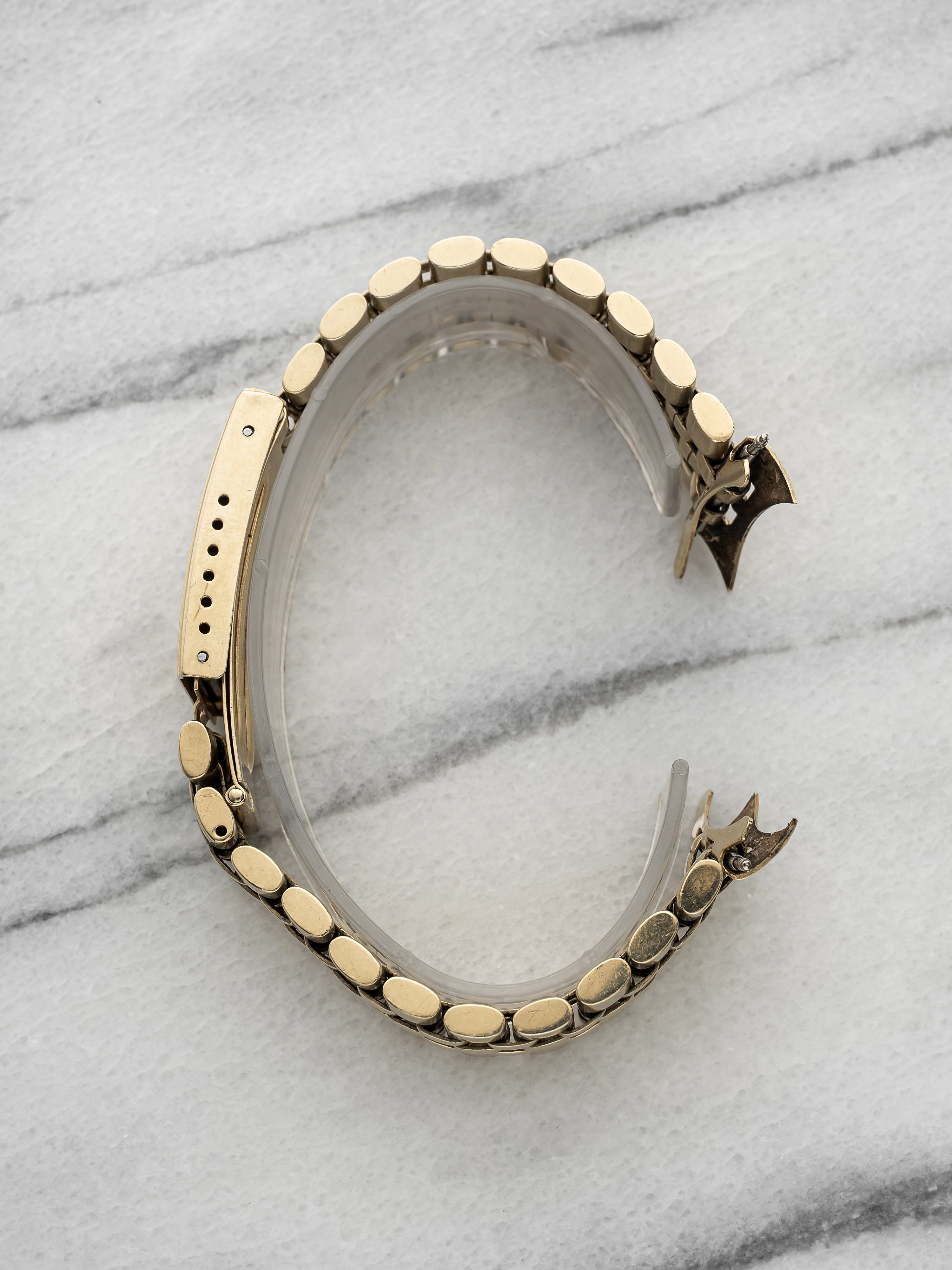 Vintage 1970s Rolex Jubilee 14K Yellow Gold Bracelet 19mm Lug
