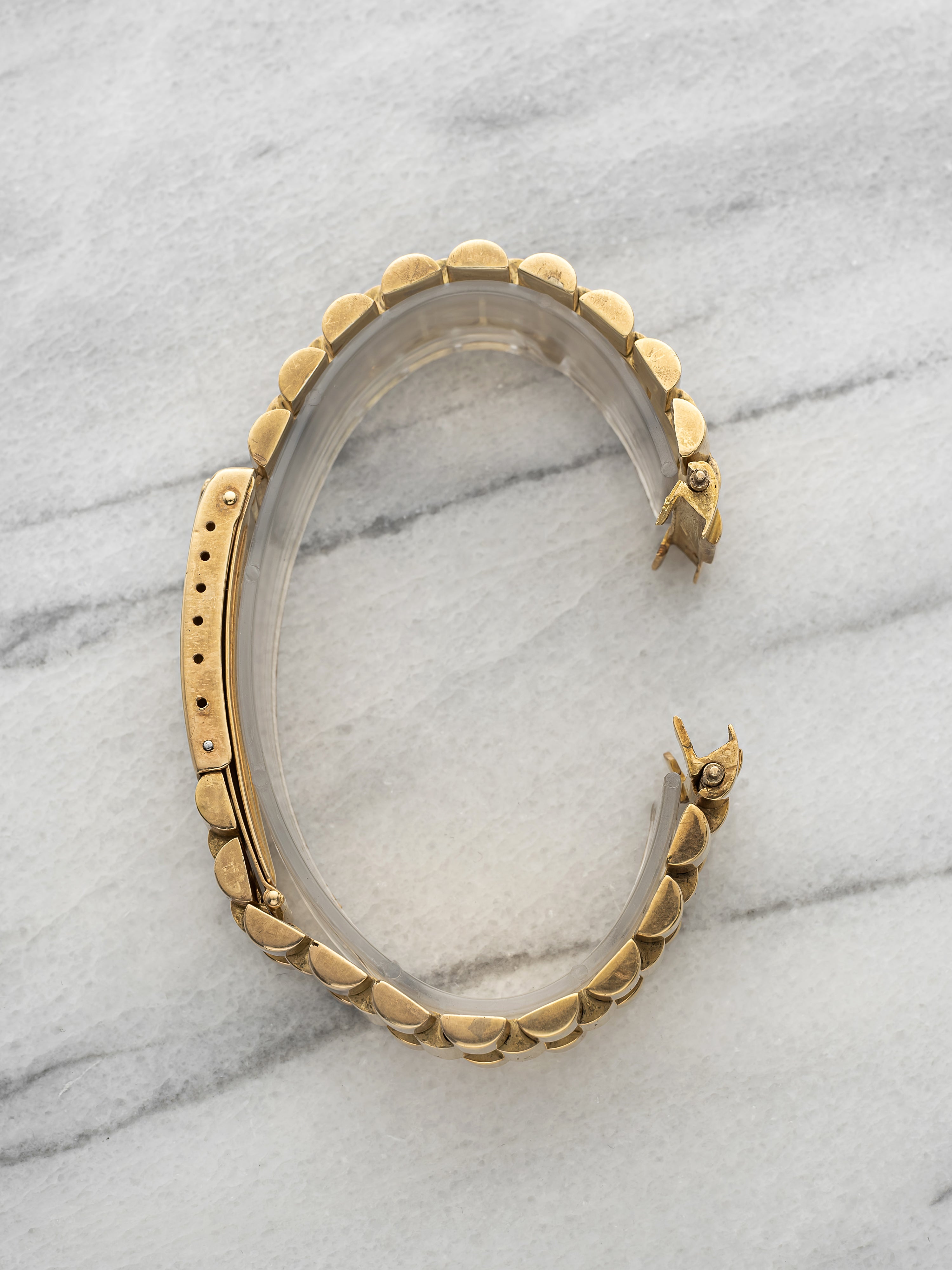 Vintage 1970s Rolex President 18K Yellow Gold 20mm Lug Bracelet