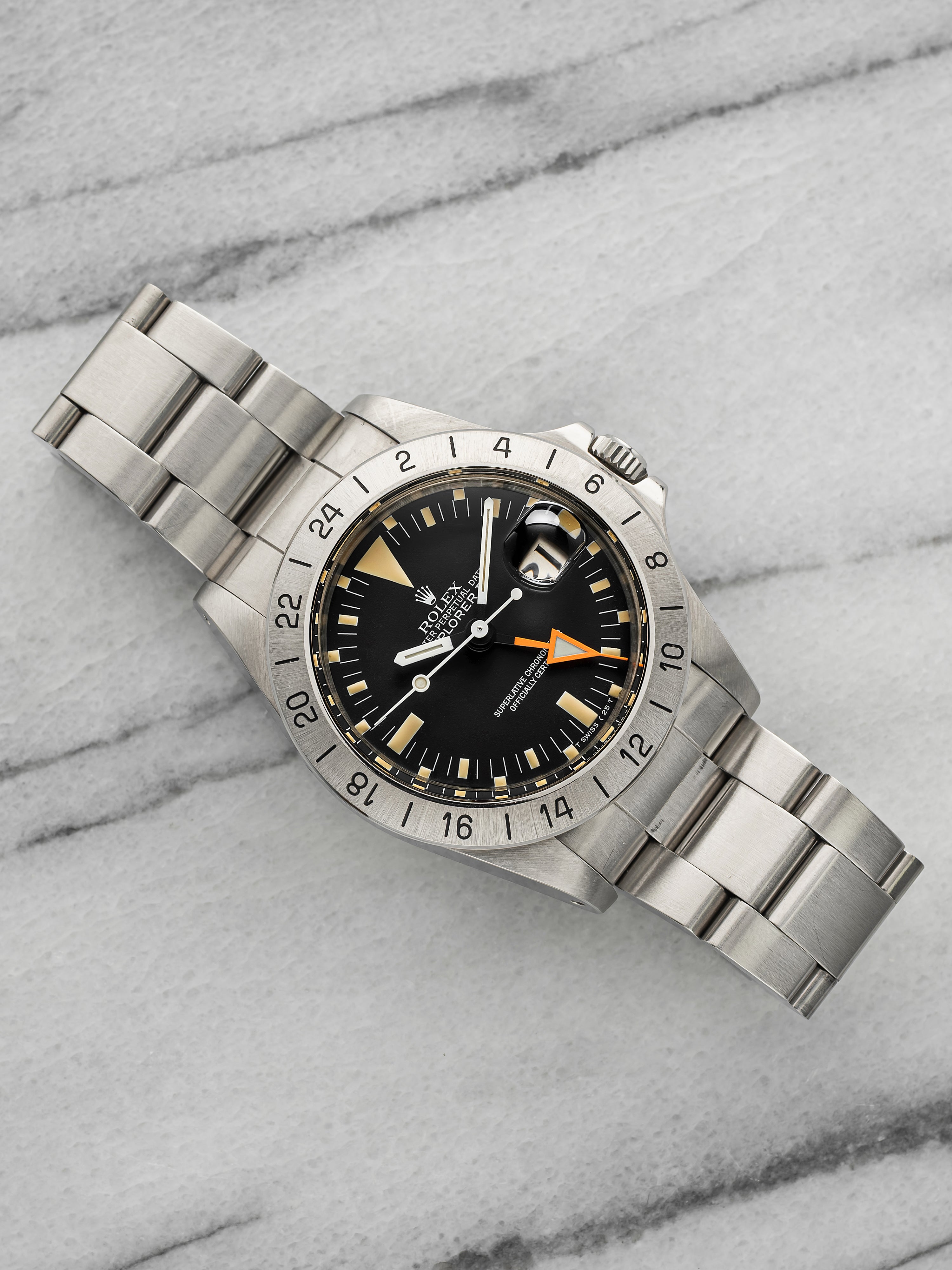 Vintage 1983 Rolex Explorer II 1655 Stainless Steel Black Dial Automatic 40mm