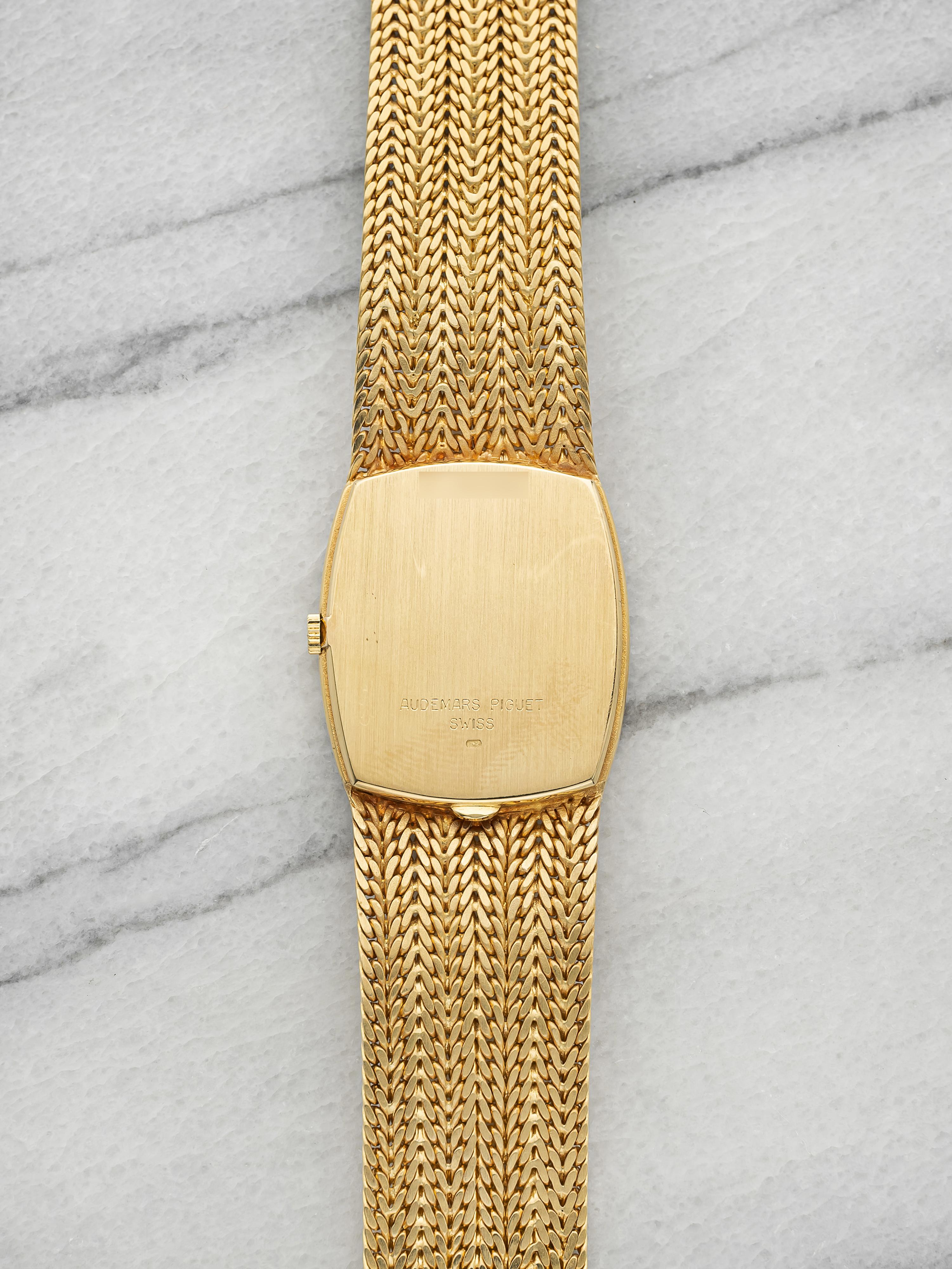 Vintage 1980s Audemars Piguet Cobra 18K YG Ferrite Diamond Dial Manual 27mm
