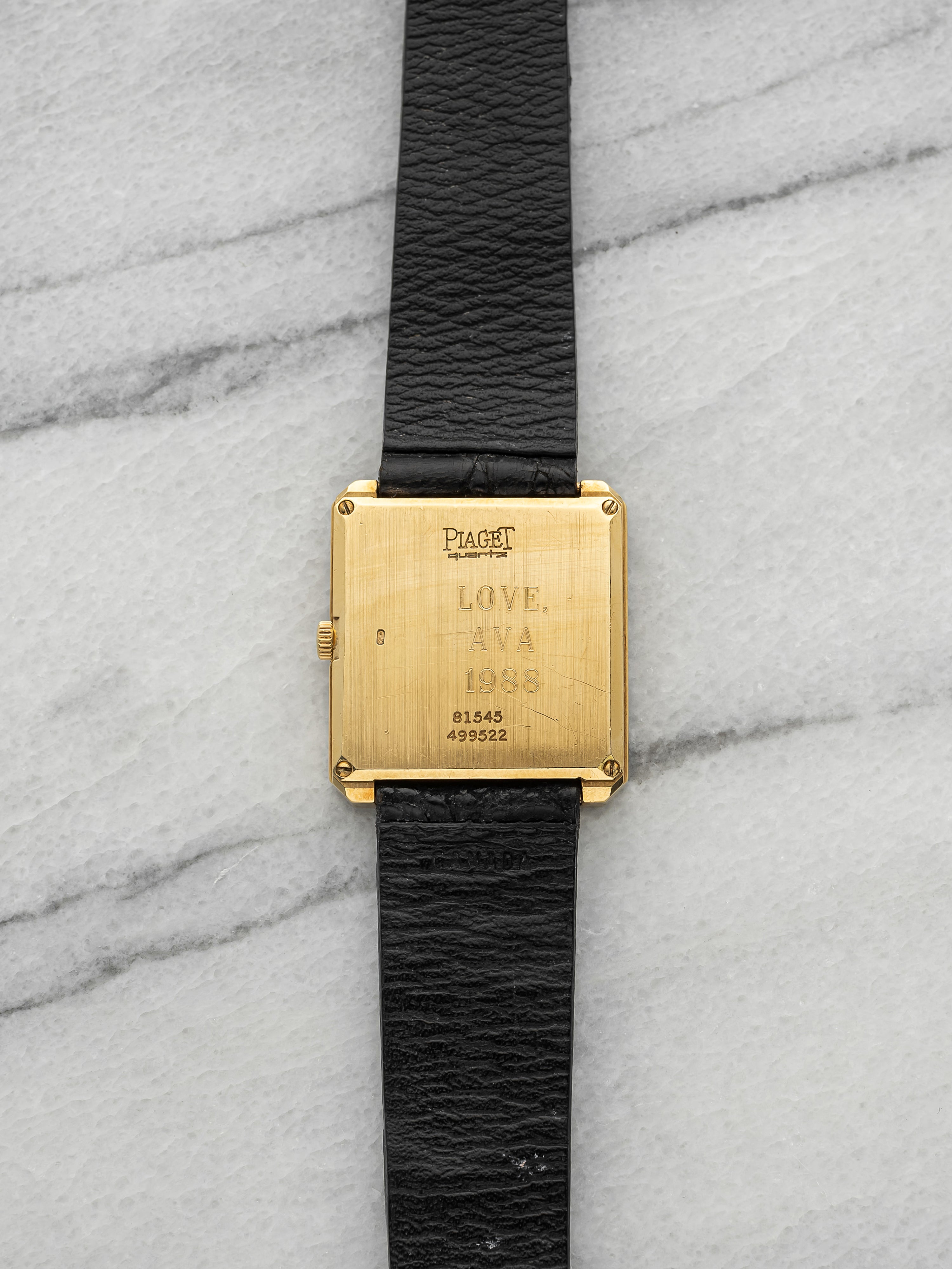 Vintage 1980s Piaget Protocole 8154 18K YG Pavé Diamond Dial Quartz 25mm