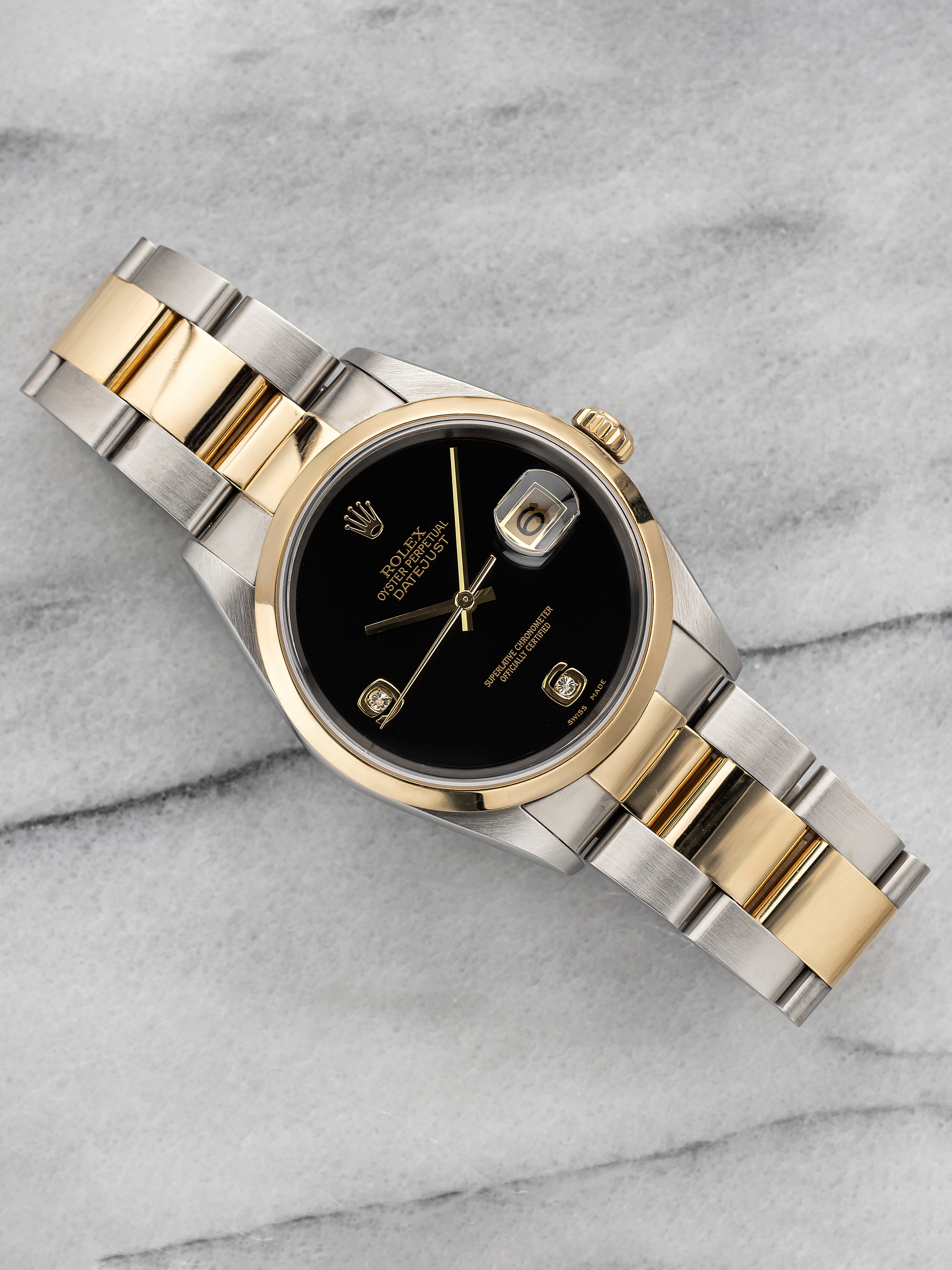 Rolex Datejust 16203 - Onyx Diamond Dial.