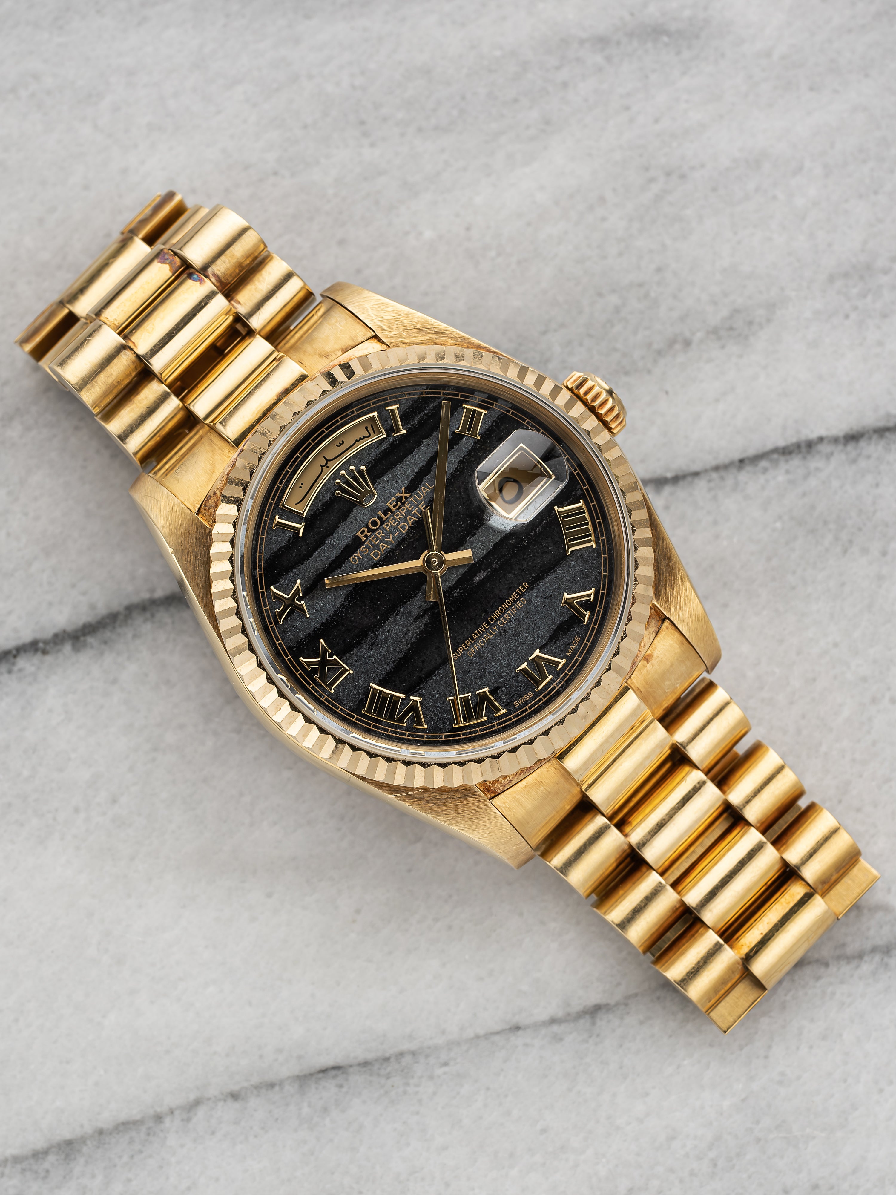 Rolex Daydate 18238 - Ferrite Stone Dial.