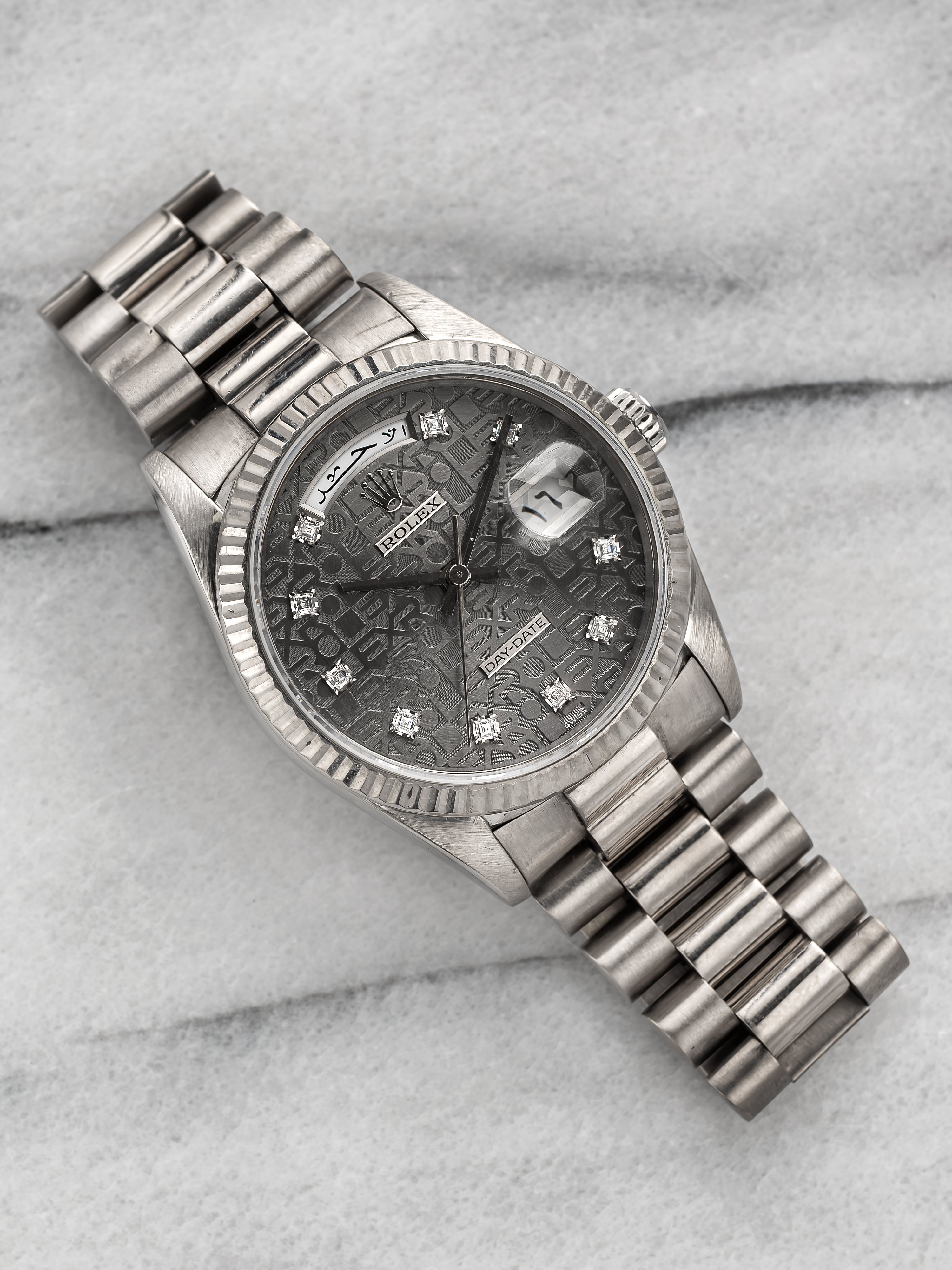 Rolex Daydate 18239 - Grey Anniversary Dial