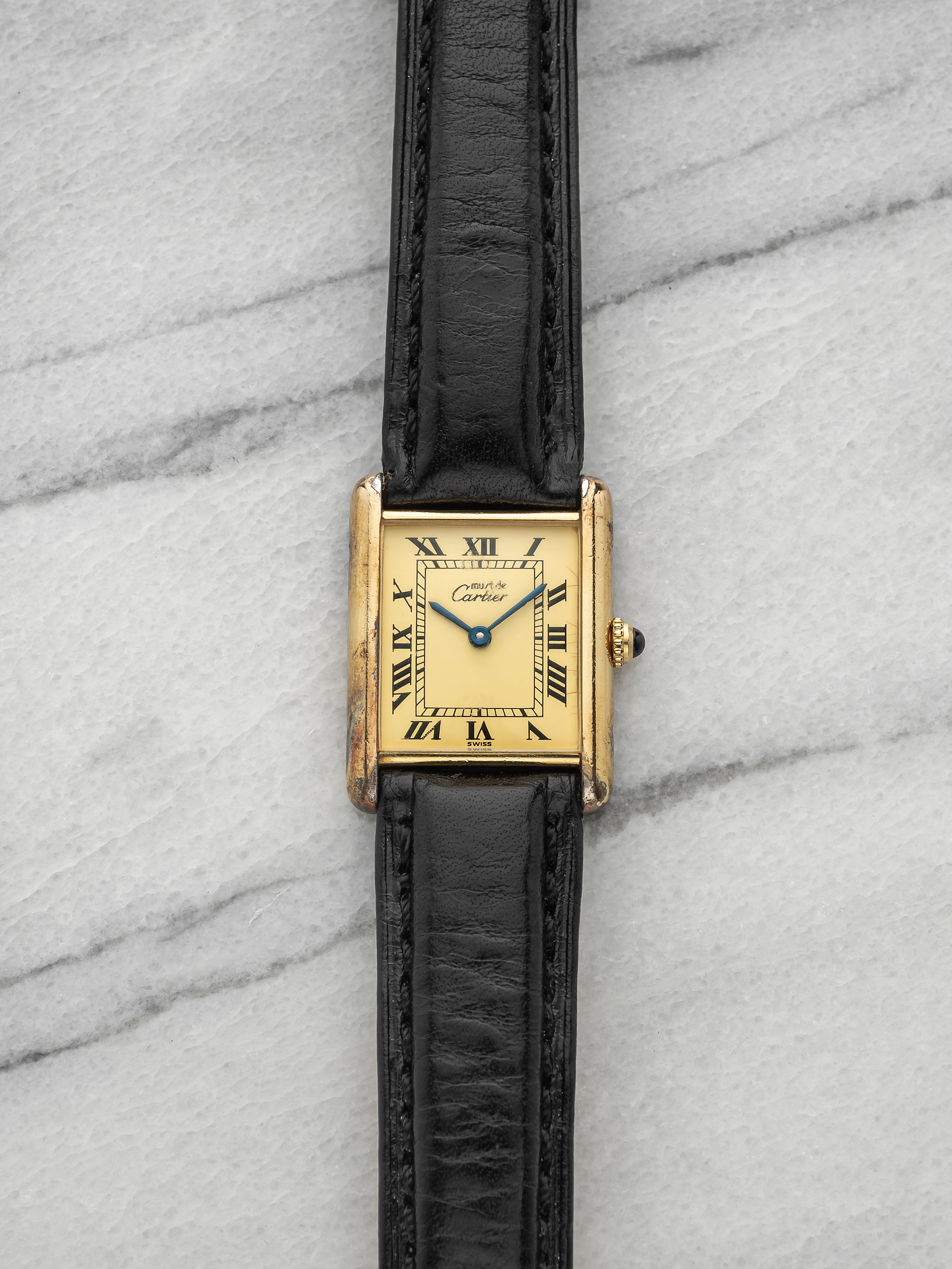 Cartier Must de Tank 590005 - Vermeil Lemon Roman Dial