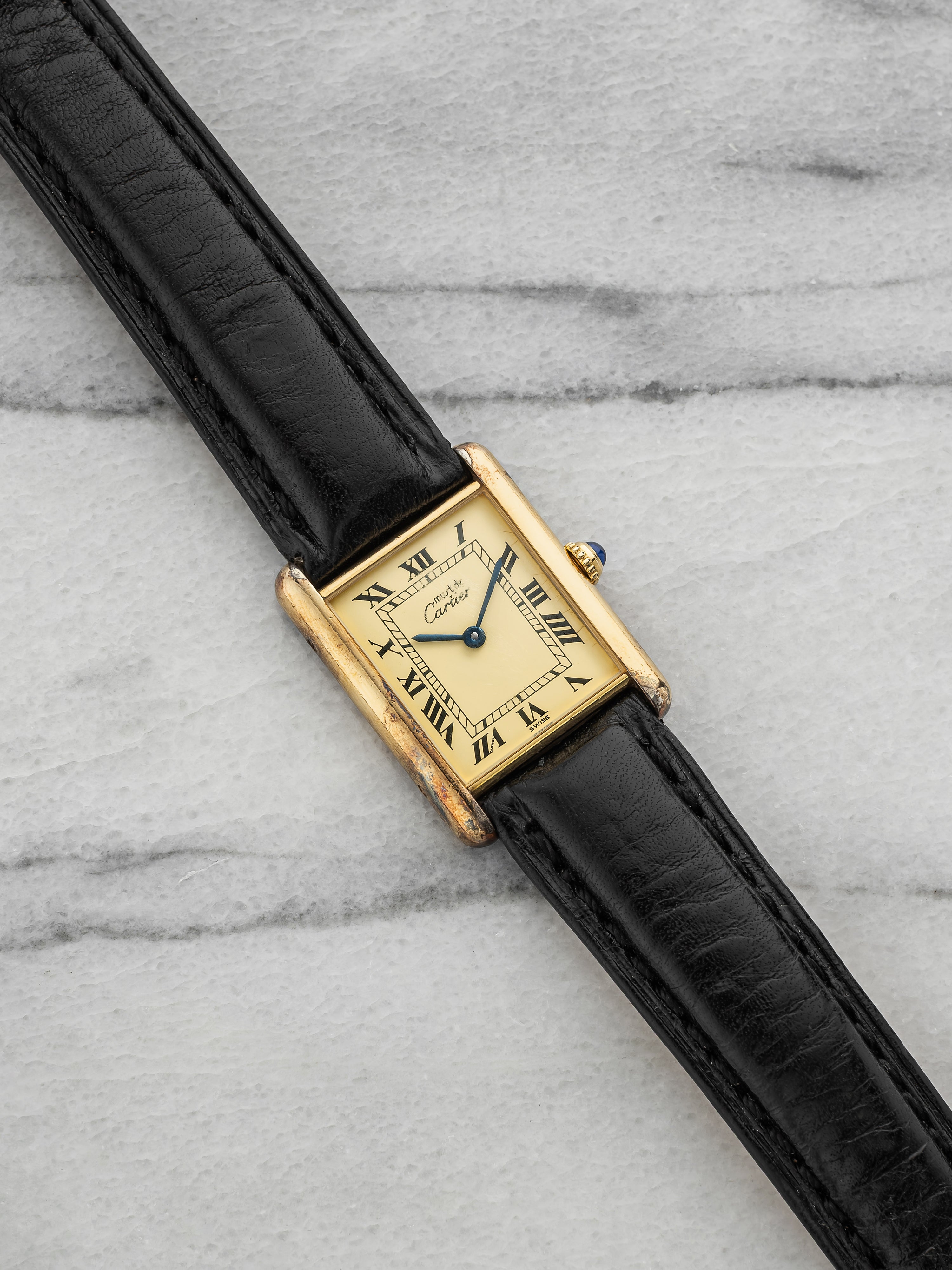 Cartier Must de Tank 590005 - Vermeil Lemon Roman Dial