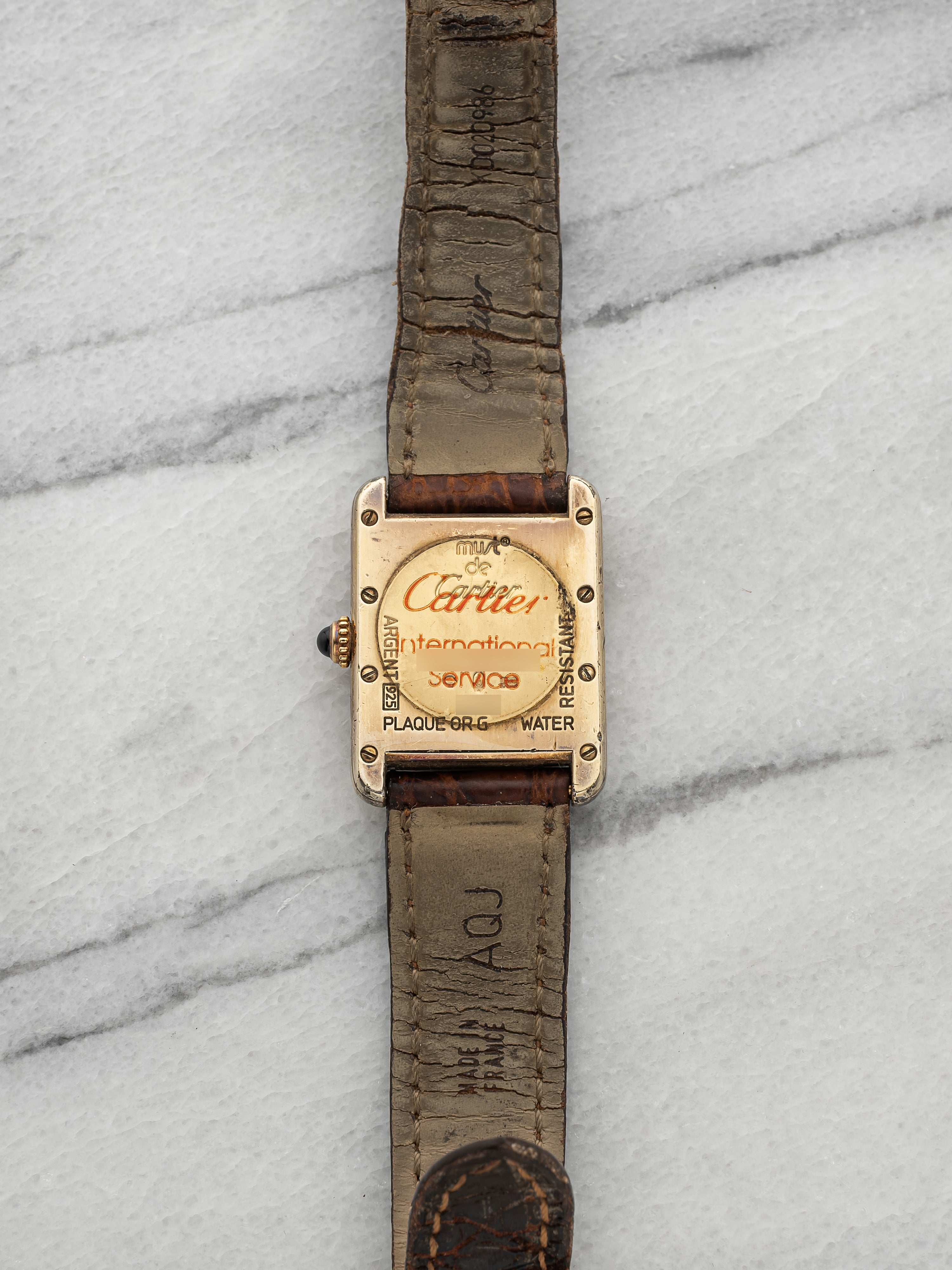 Cartier Must Tank 2415 - Vermeil Lemon Roman Dial