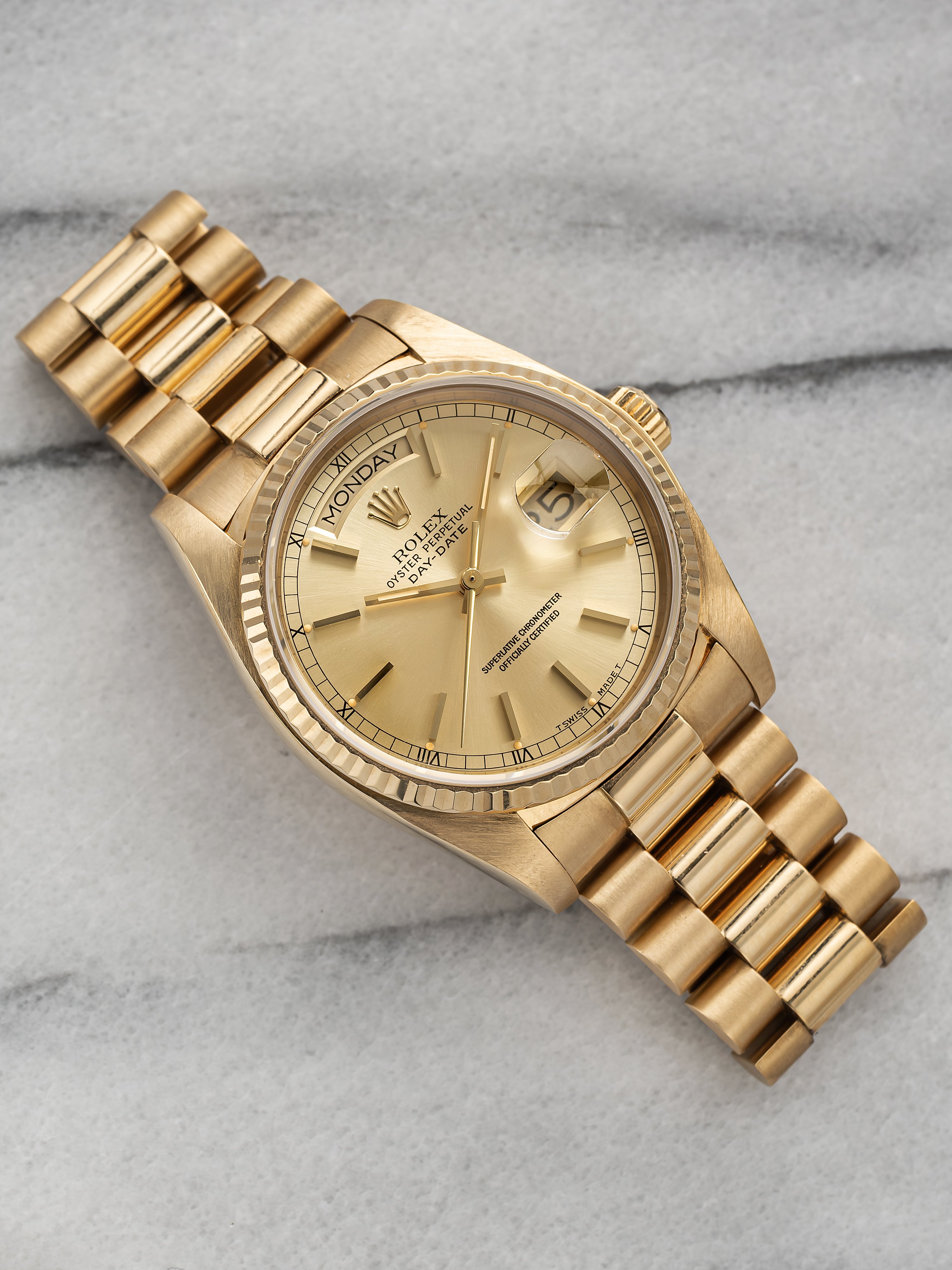 Rolex Daydate 18038 - 18K Yellow Gold.