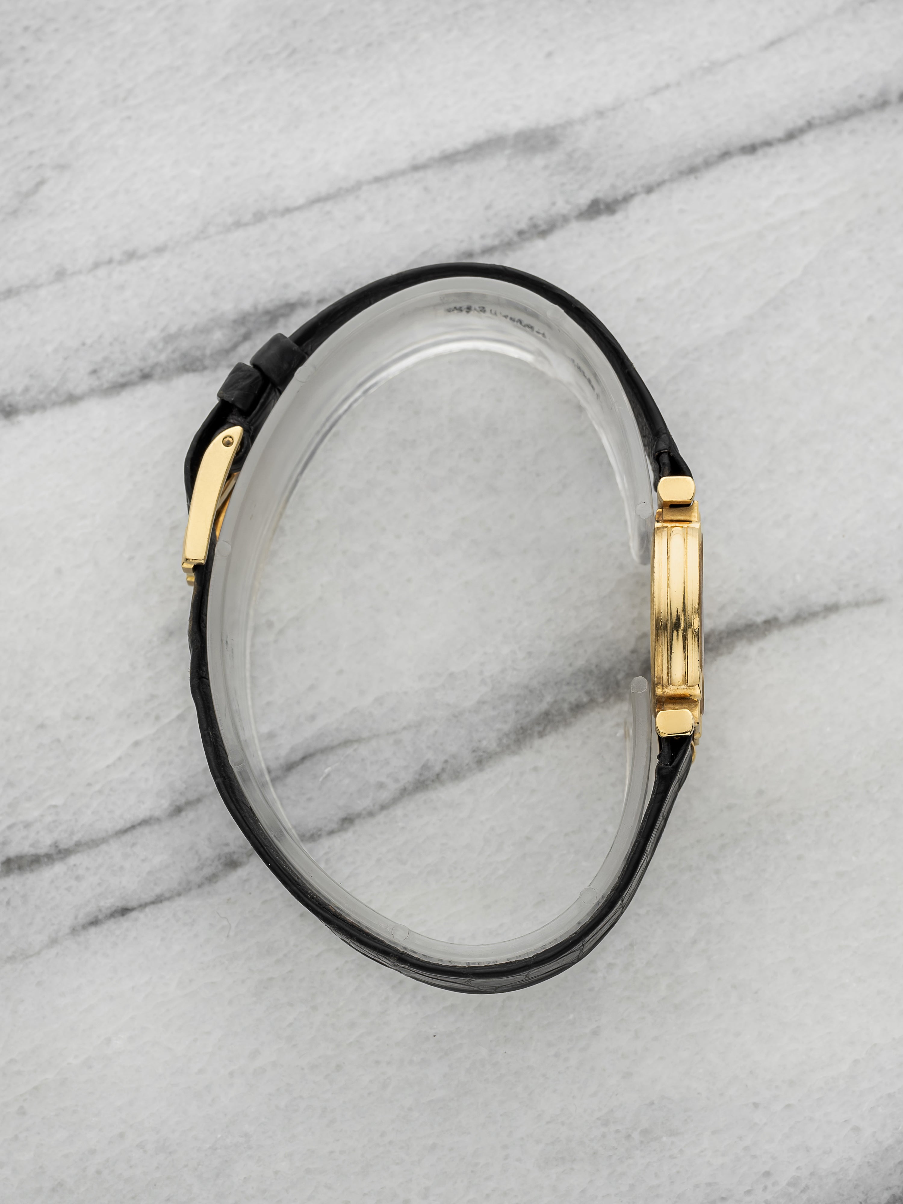 Vintage 1980s Piaget Polo 8243 Ladies 18K Yellow Gold Champagne Dial Quartz 20mm