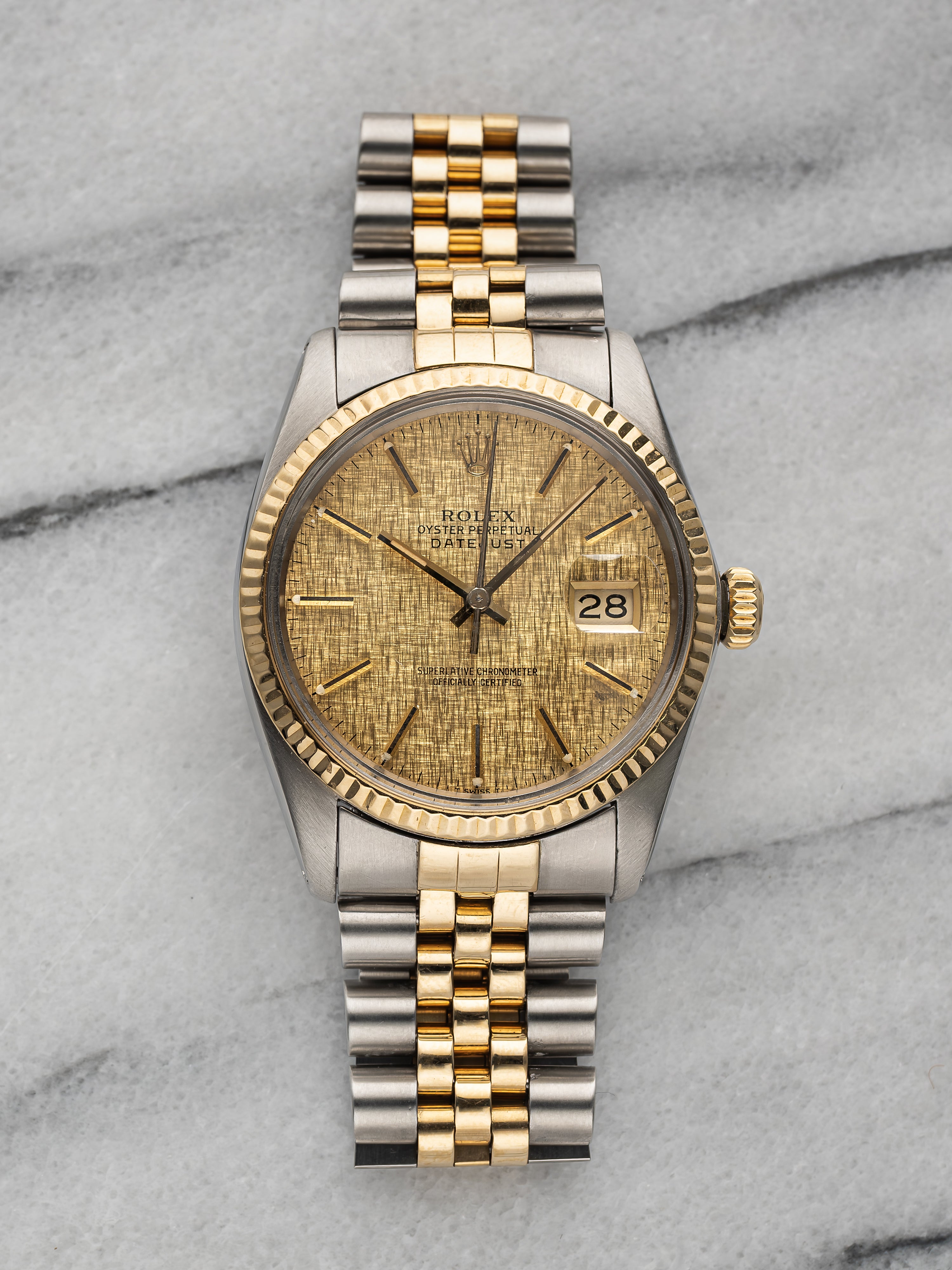Rolex Datejust 16013 - Champagne Linen.
