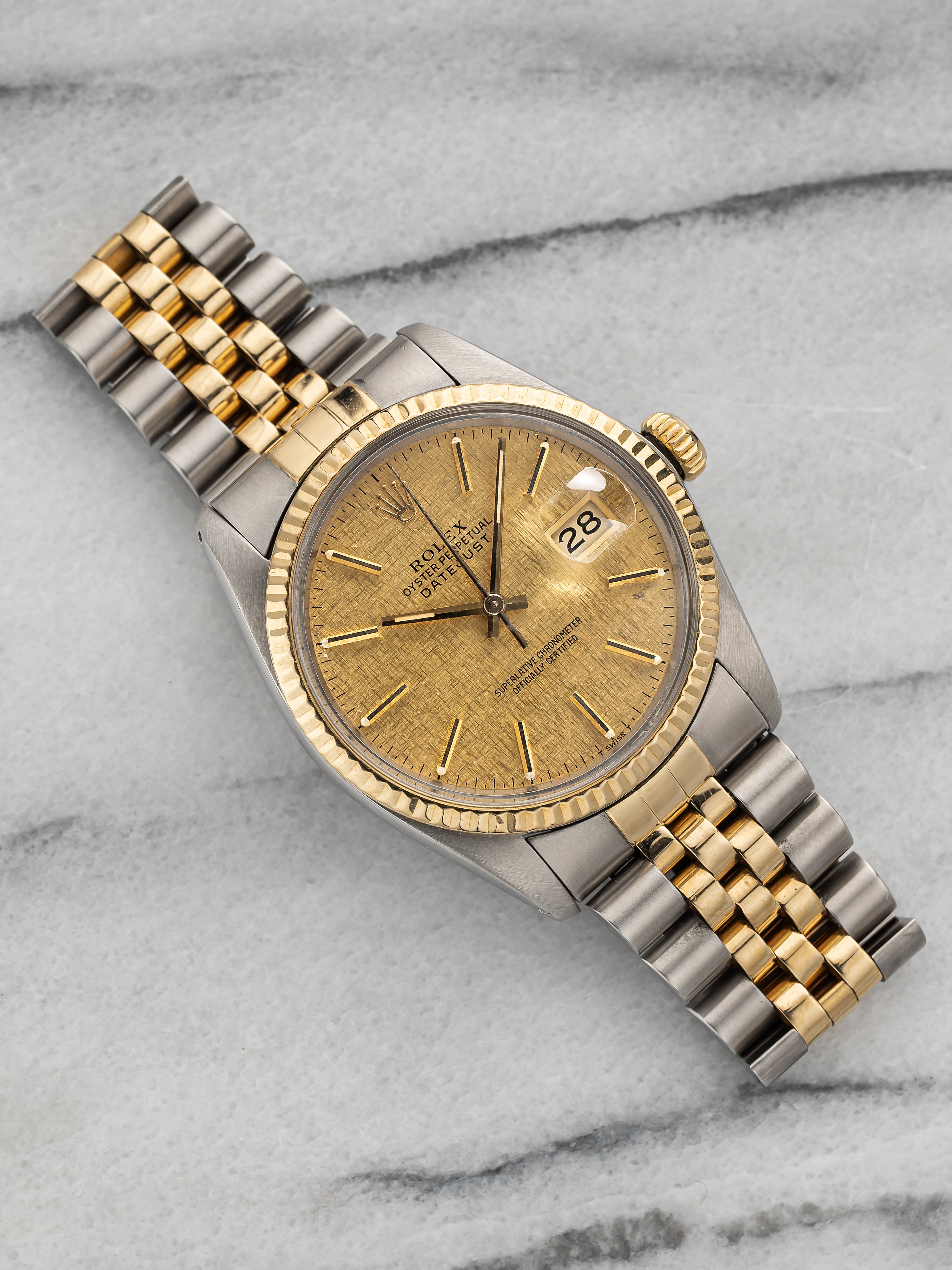 Rolex Datejust 16013 - Champagne Linen.