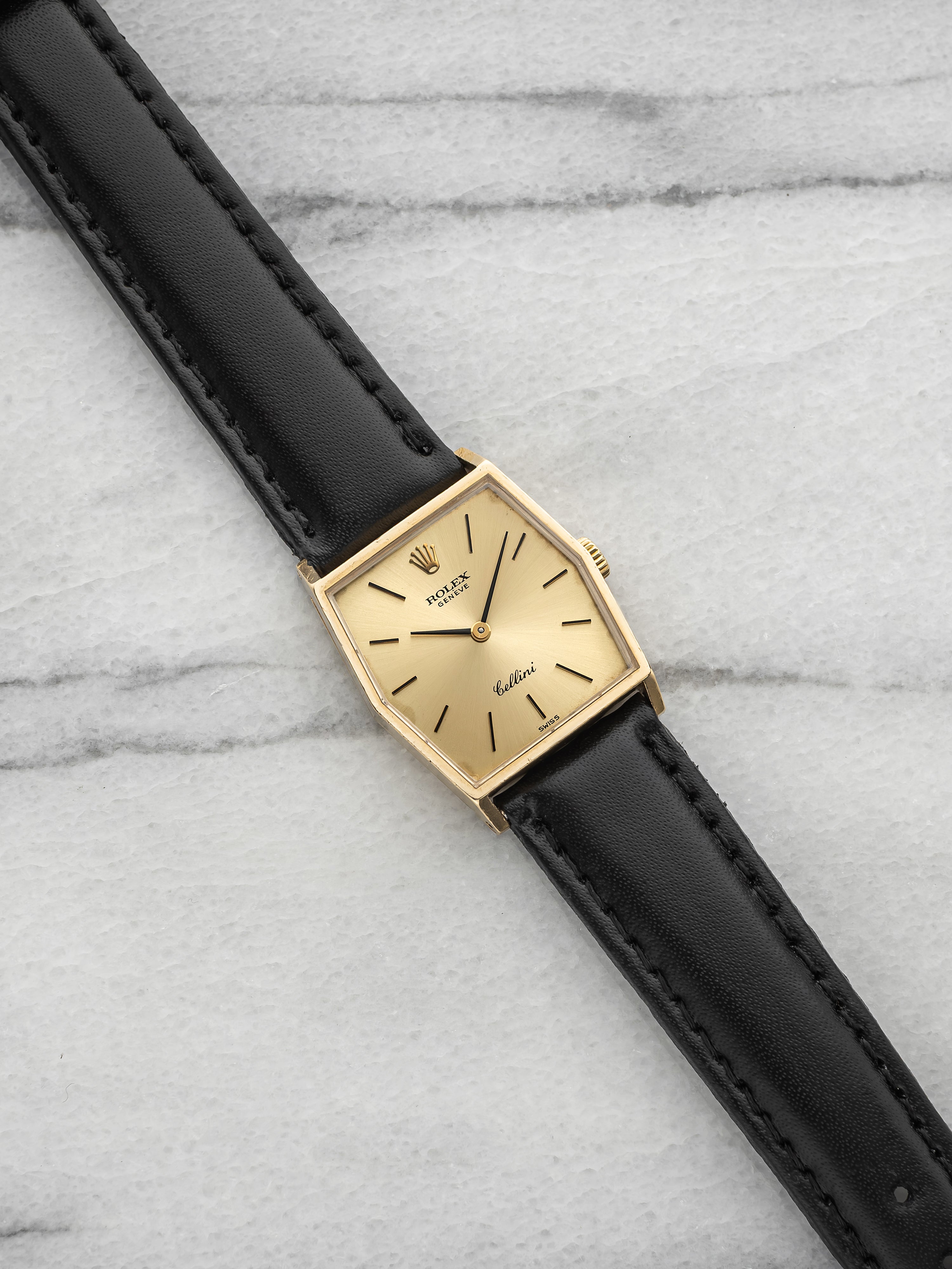 Vintage 1976 Rolex Cellini 4121 18K Yellow Gold Champagne Dial Manual 23mm
