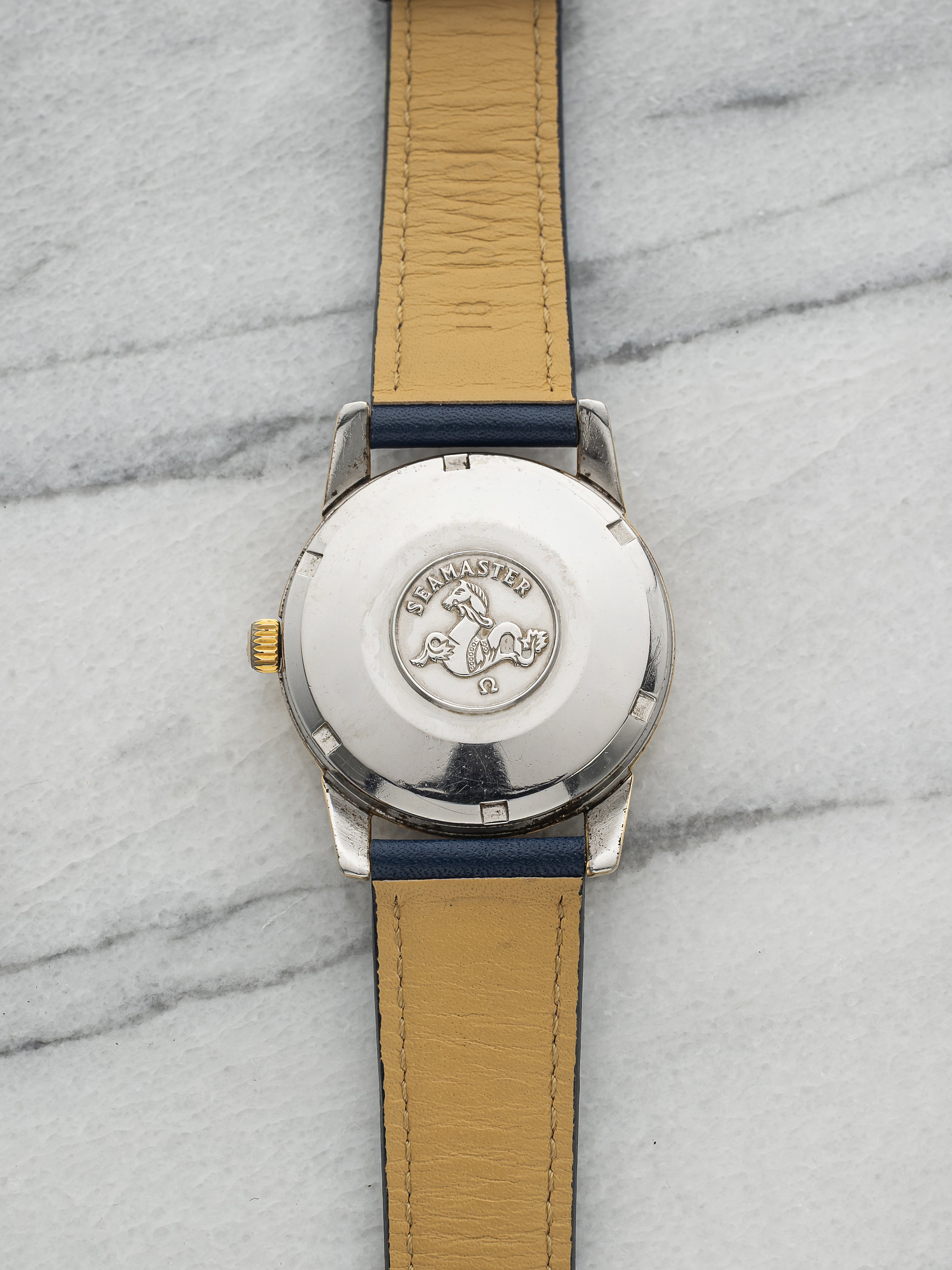 Vintage 1970s Omega Seamaster 2849 Gold Capped Silver Dial Auto 34mm
