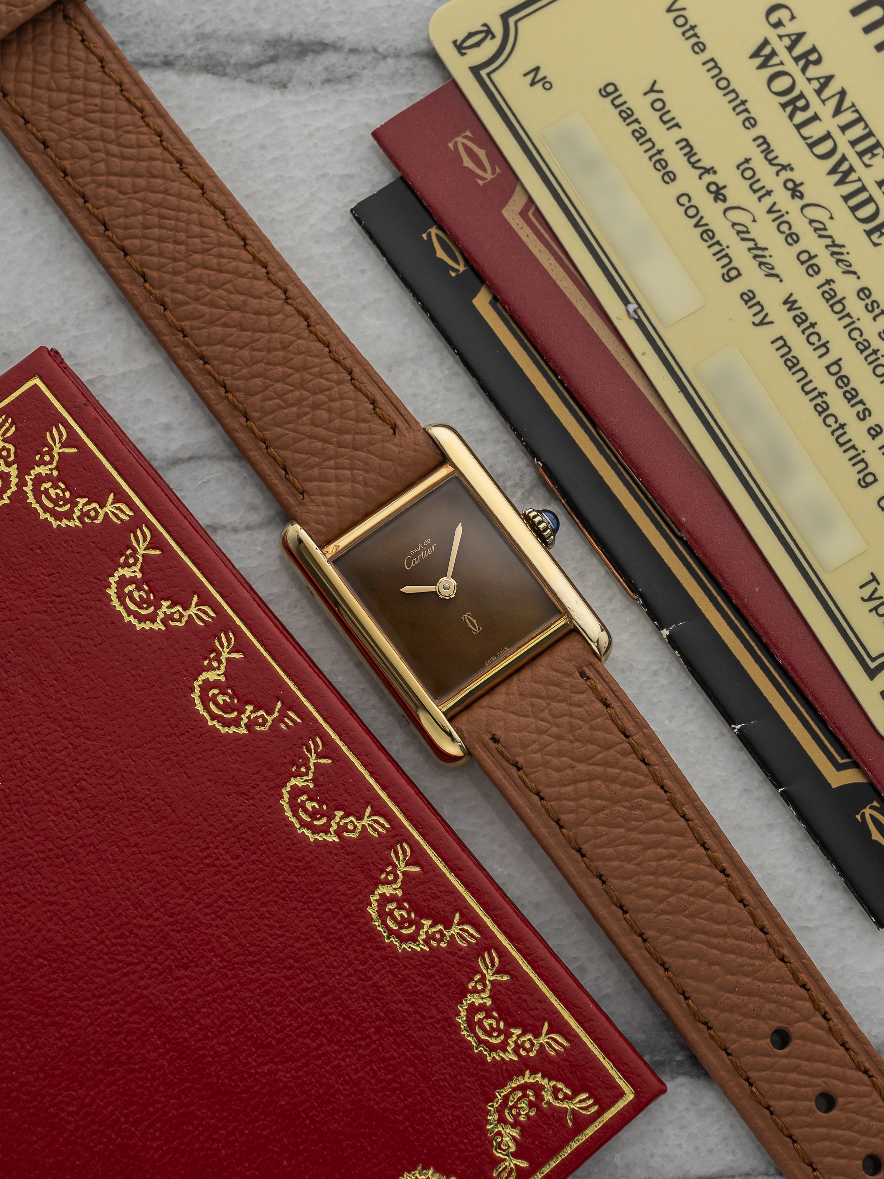 Cartier Must de Cartier Vermeil 時計 Cartier Must Tank - Vermeil Tortoiseshell Dial