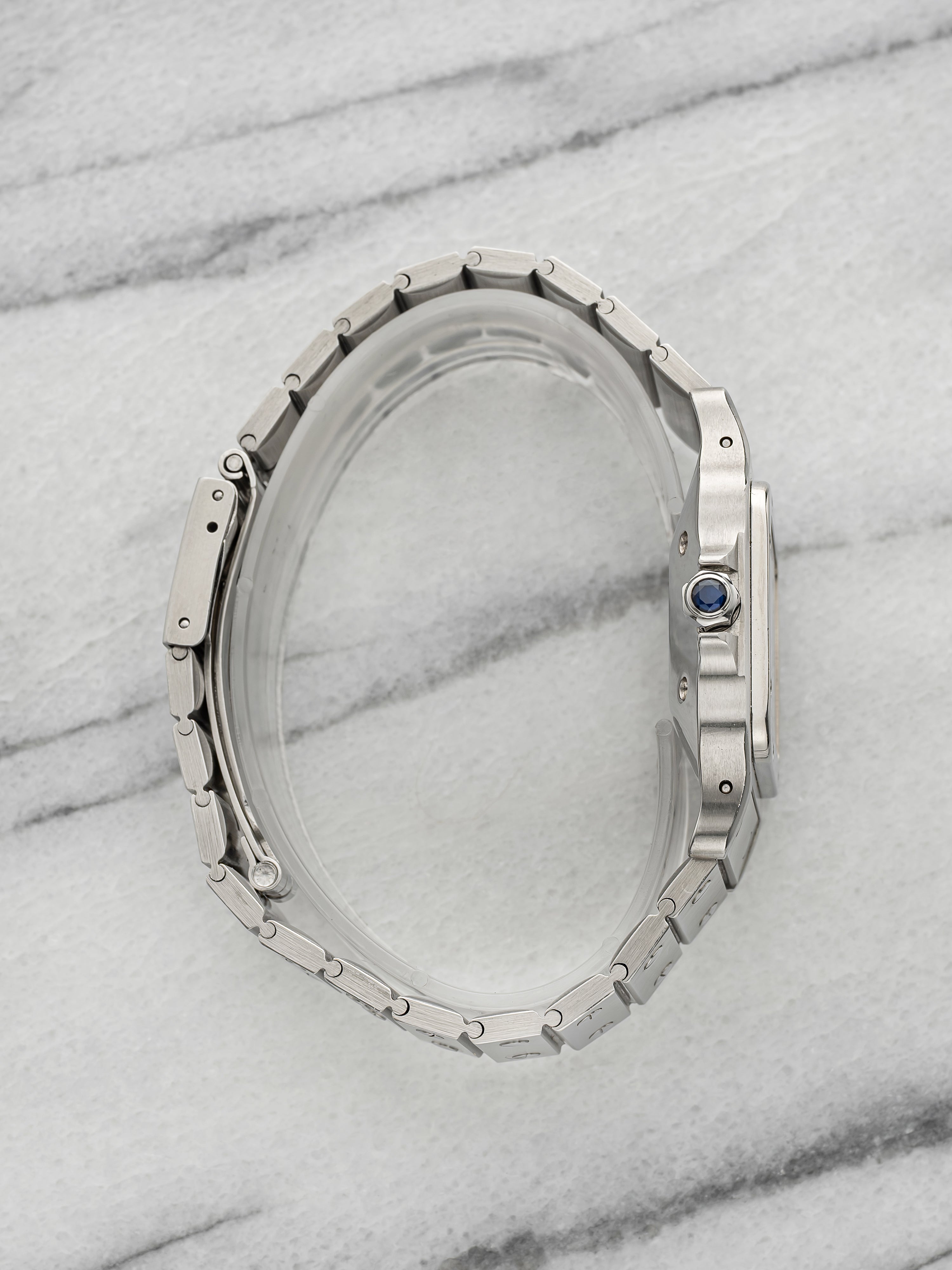 Cartier Santos Carree 2960 - Stainless Steel White Roman Dial