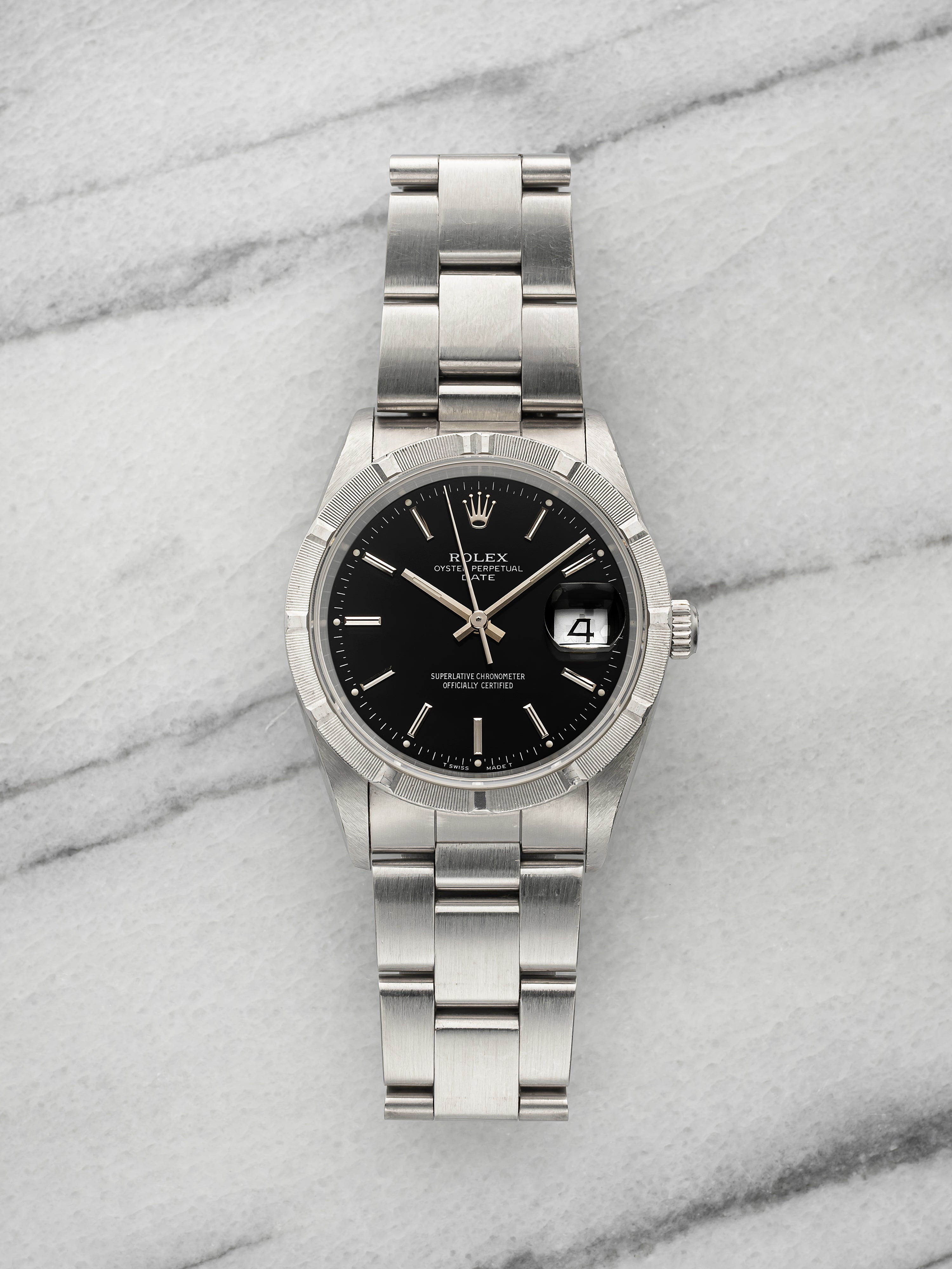 Vintage 1992 Rolex Oyster Perpetual Date 15210 Steel Black Dial Auto 34mm
