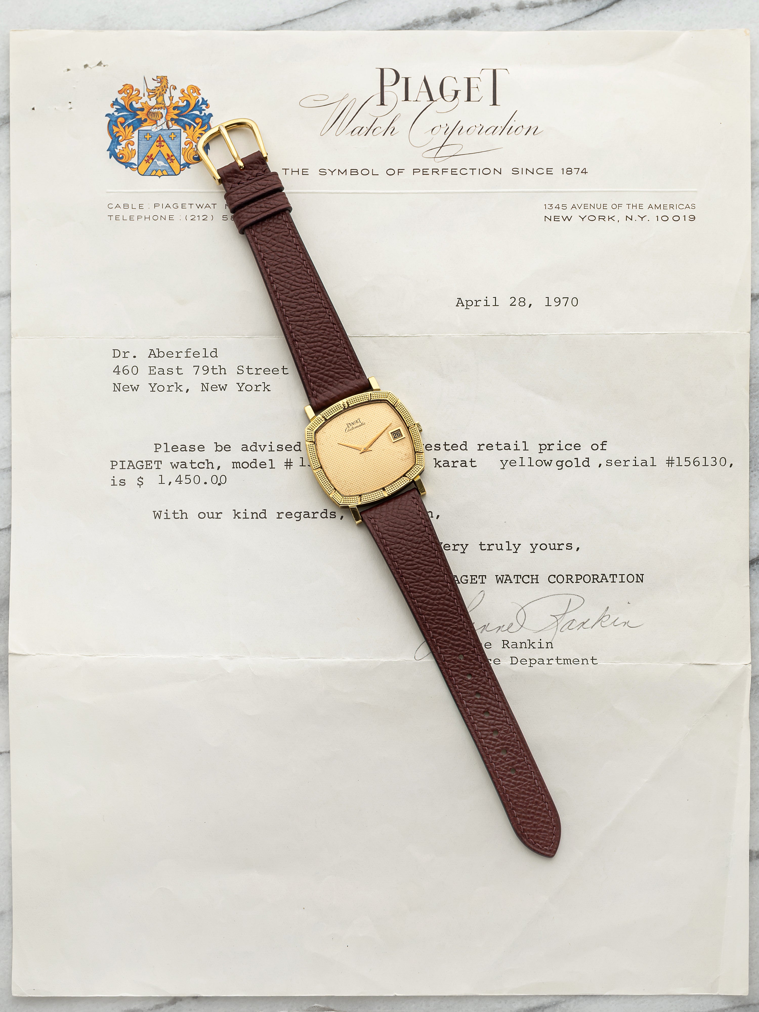 Piaget Piaget 13427 - Yellow Gold, Hobnail Dial