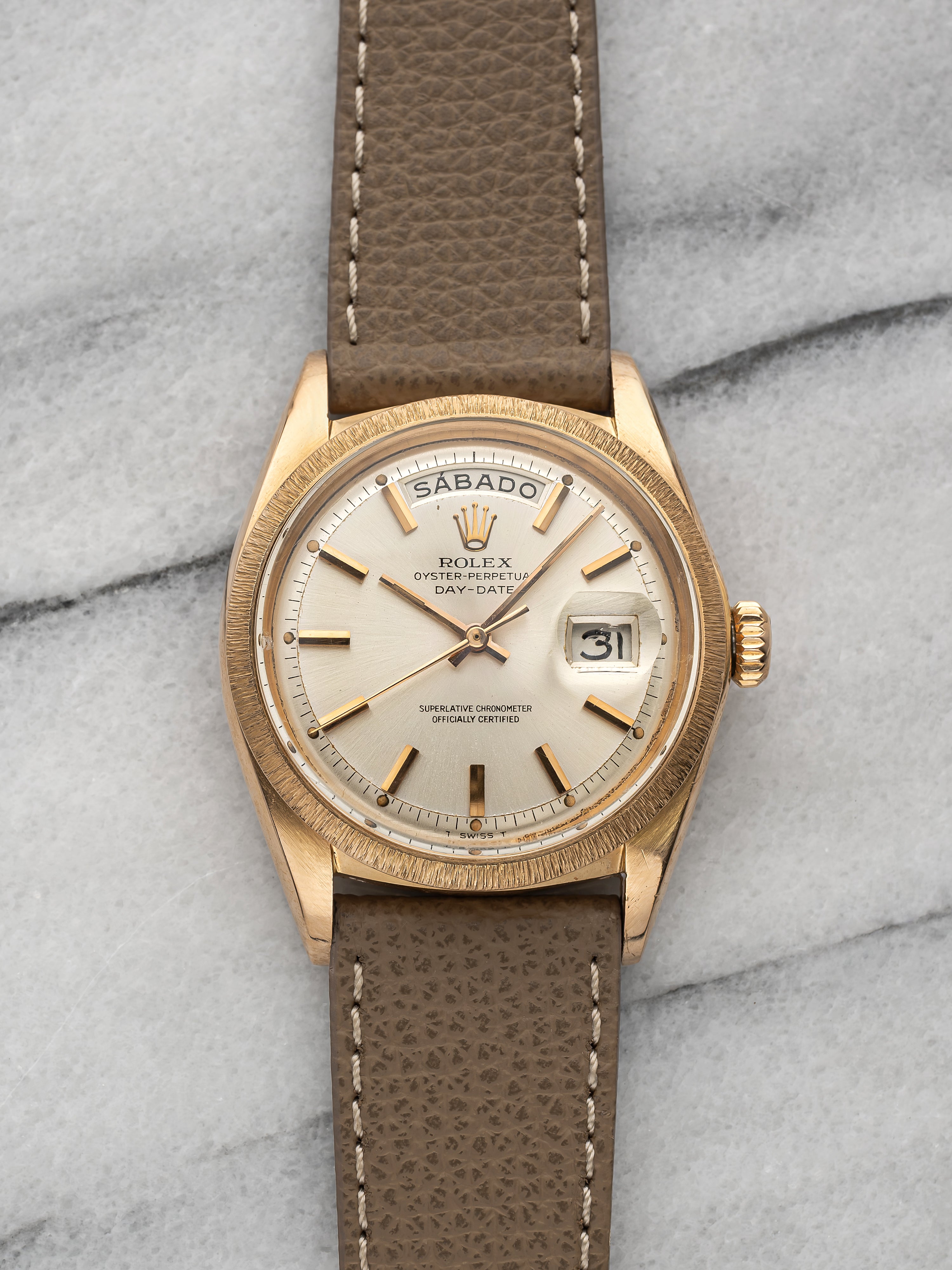 Rolex Daydate 1807 - Rose Gold & Bark Finish.