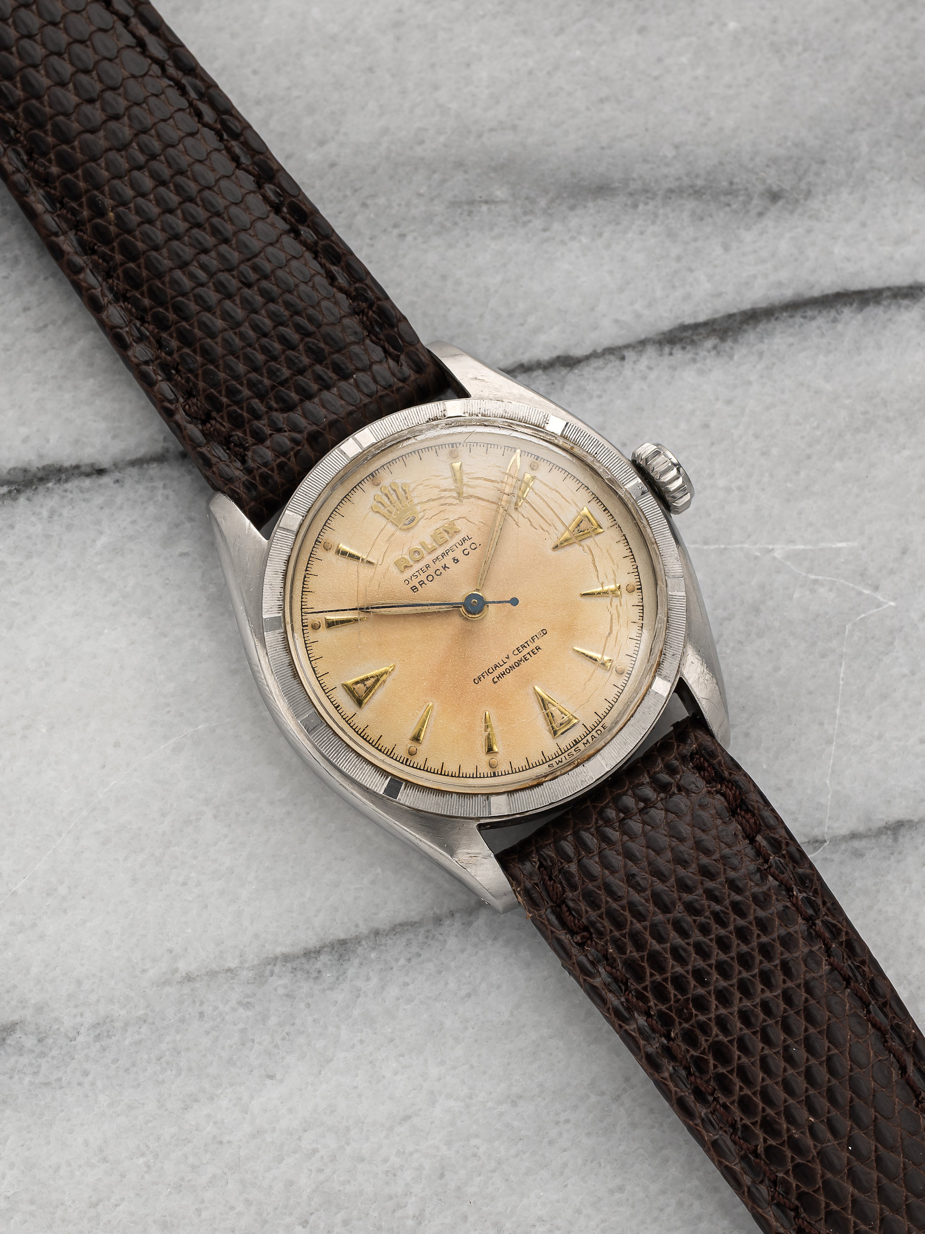 1951 Rolex OP 6085 Retailed By Brock & Co - Major Harold Collins Speed