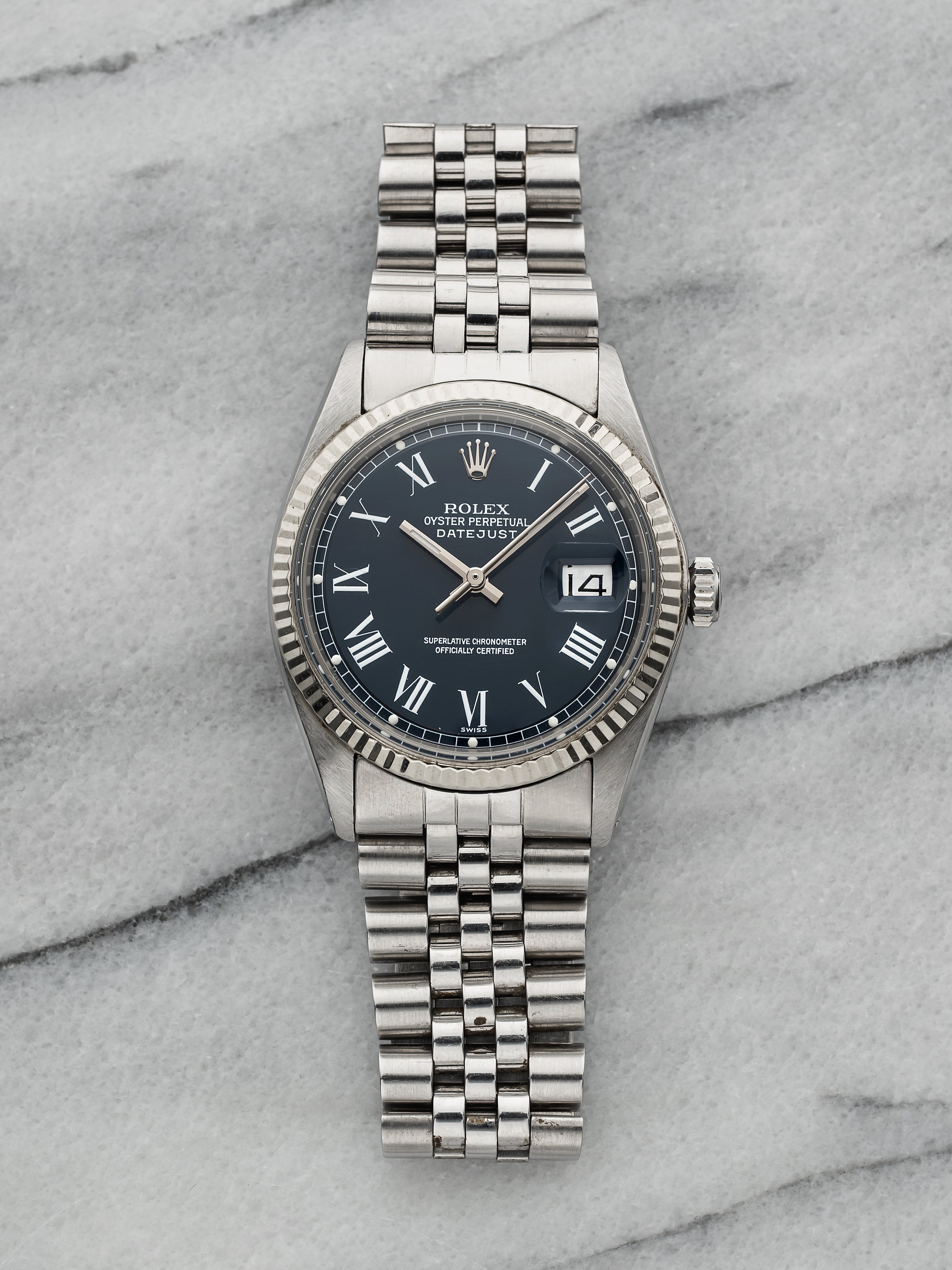 1975 Rolex Datejust 1601 - Blue Buckley Dial